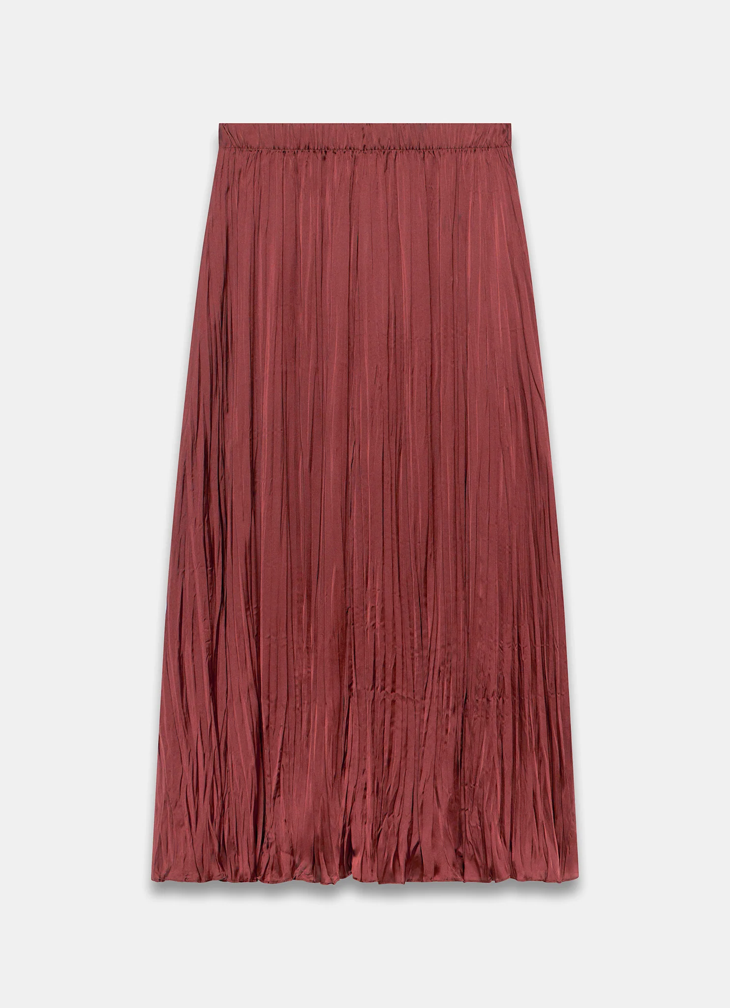 Rust Red Crinkle Maxi Skirt - Image 7