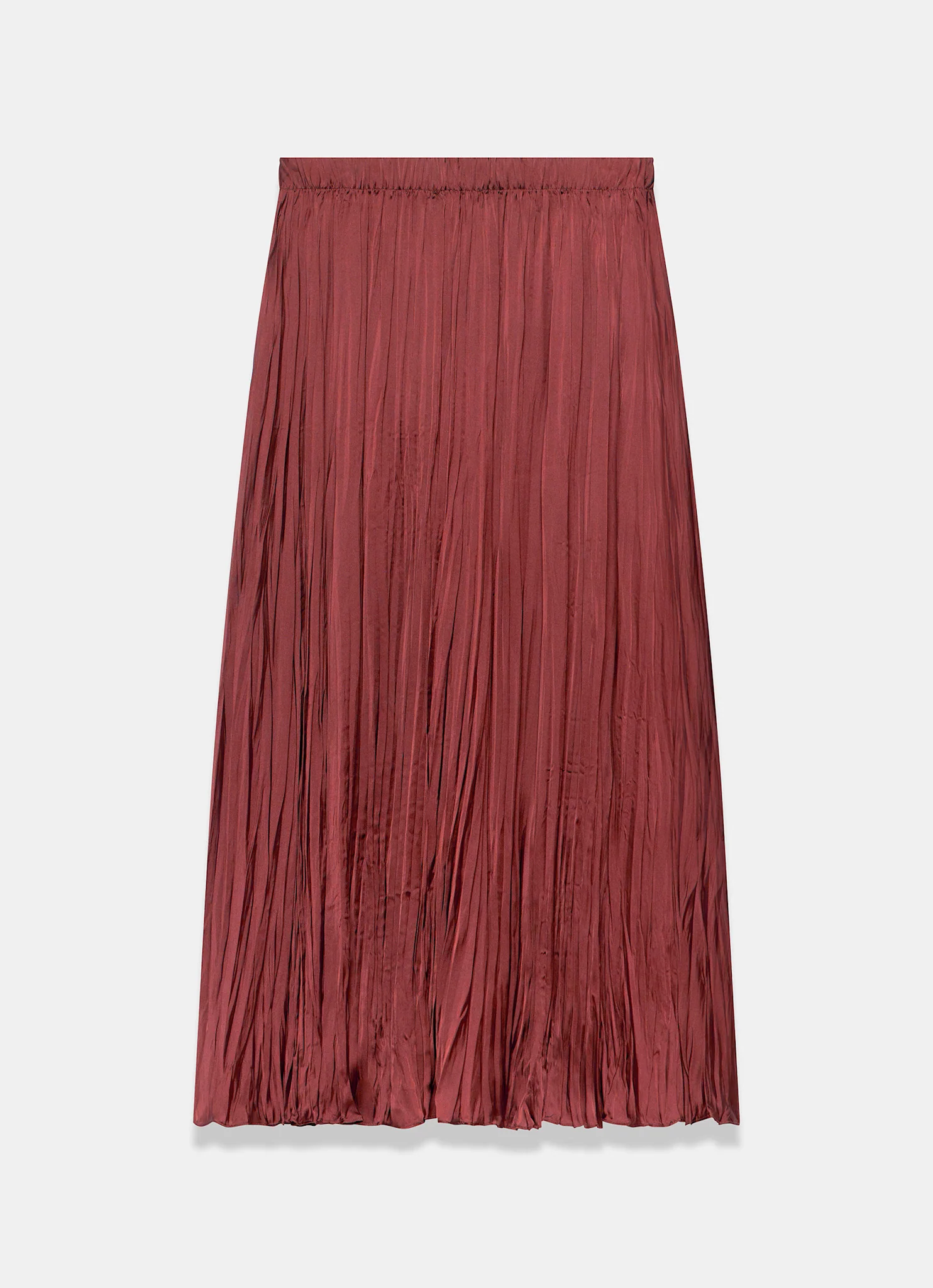 Rust Red Crinkle Maxi Skirt - Image 8