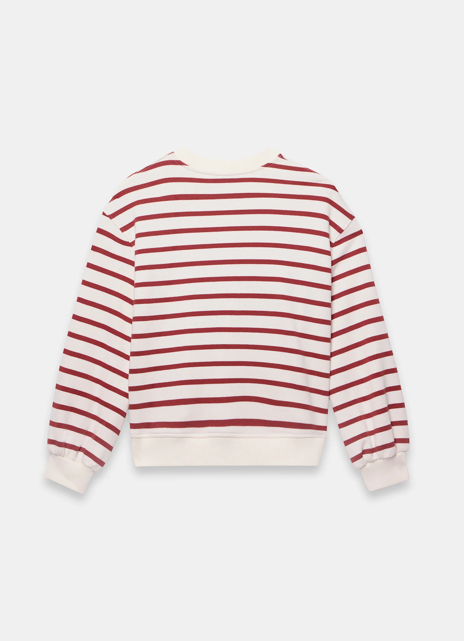 Cream Stripe Blouson Sweatshirt - Image 7