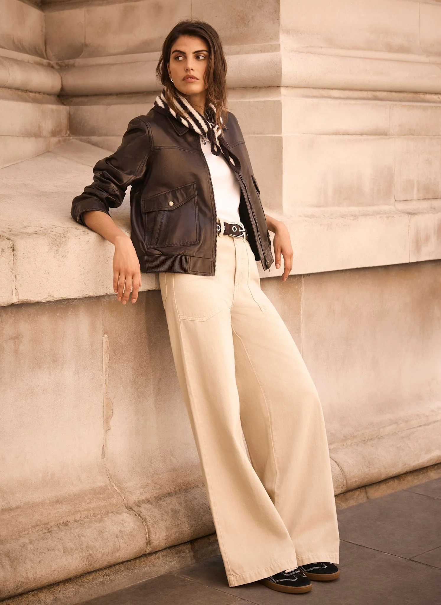 Neutral Utility Wide Jeans - Image 2