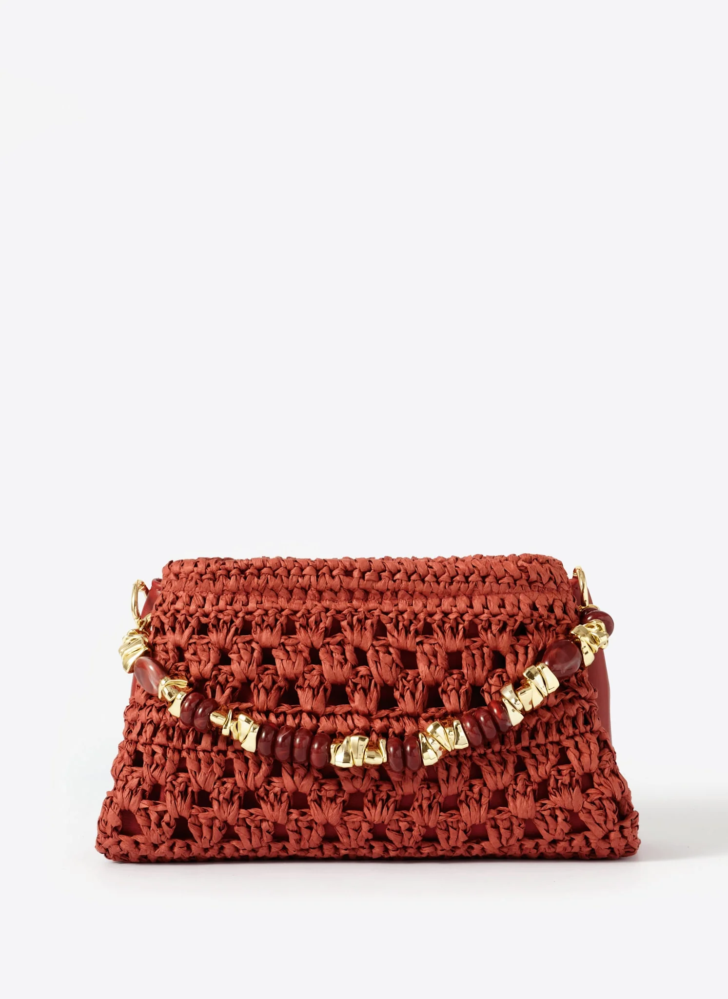 Sara Red Woven Crossbody Bag