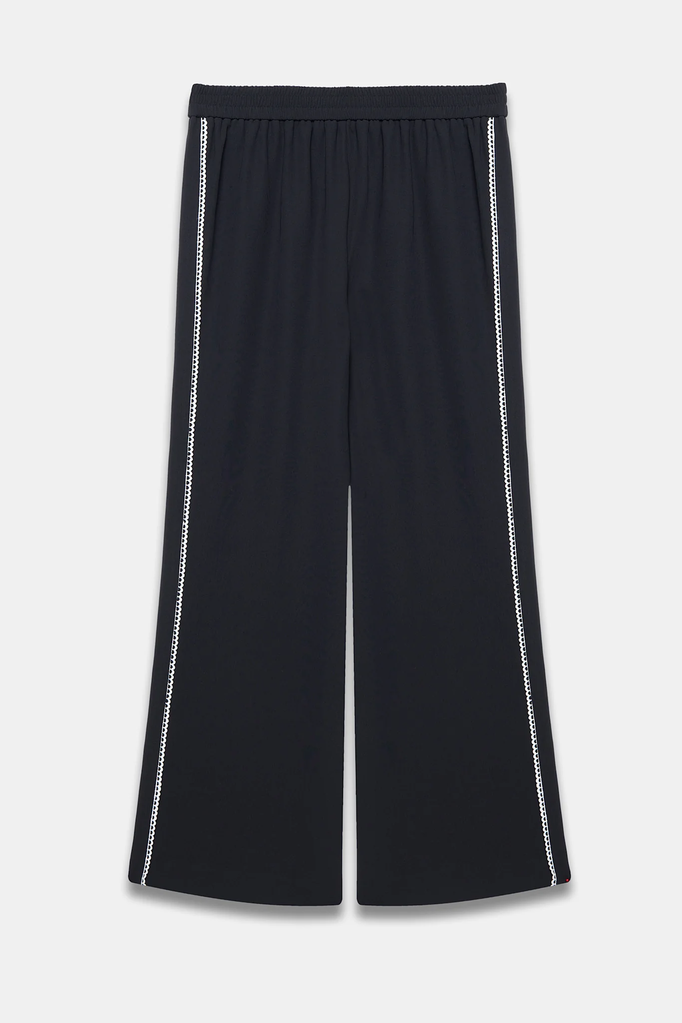 Navy Scallop Side Stripe Wide Trousers - Image 7