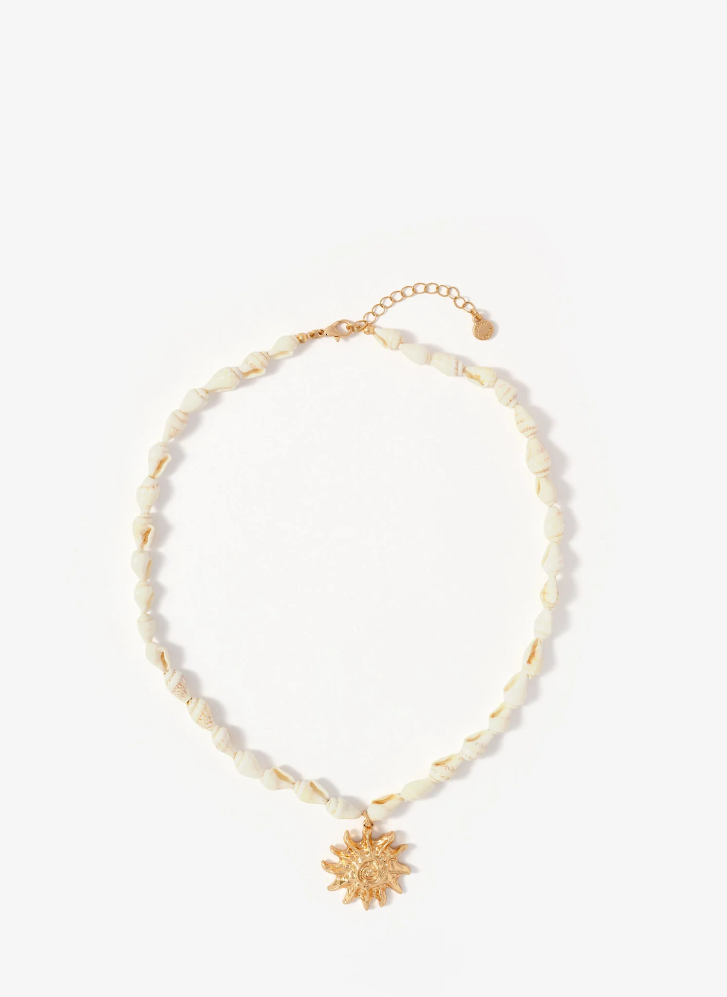 Shell Statement Sun Charm Necklace
