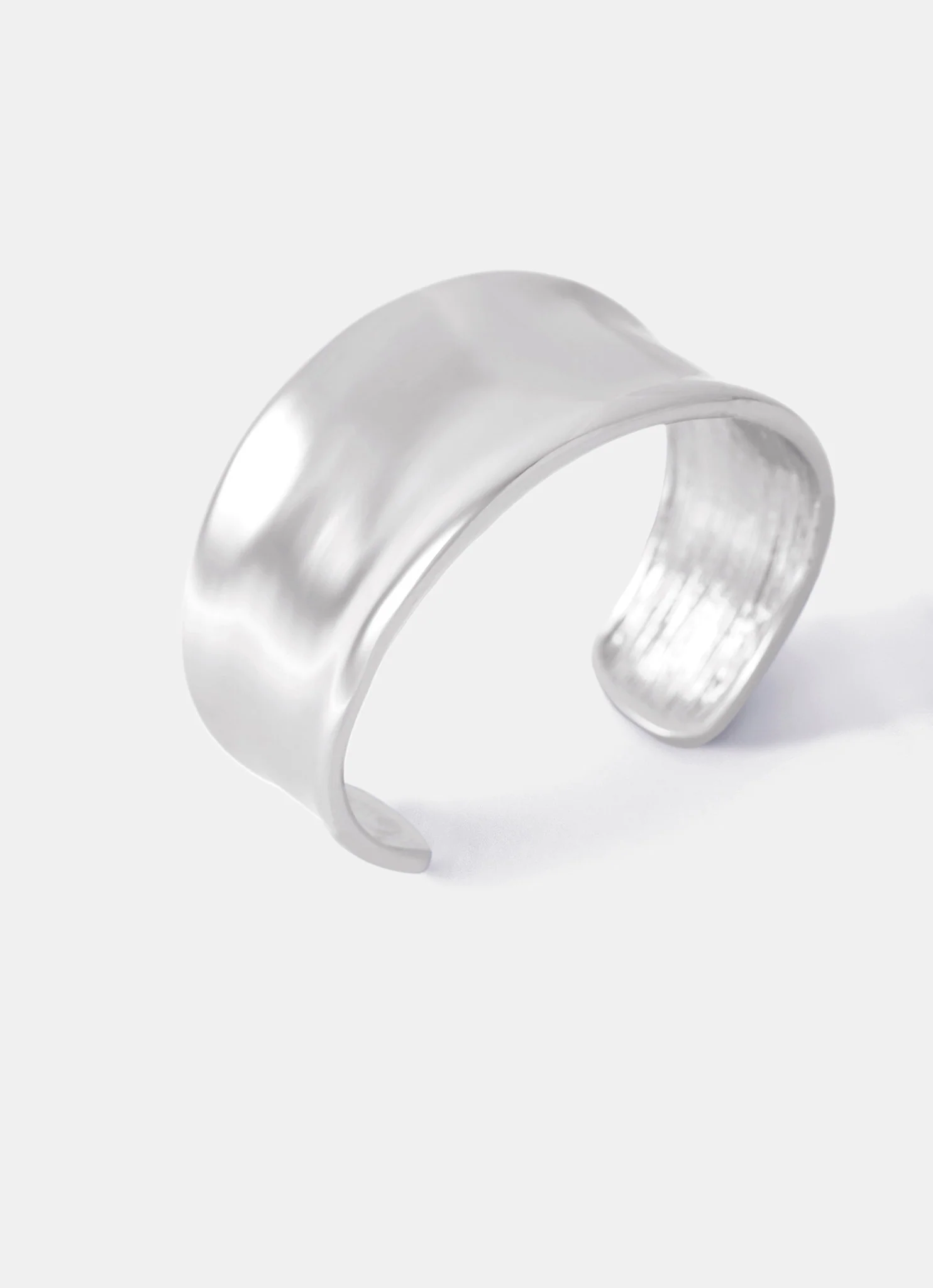 Silver Tone Cuff Bracelet - Image 4
