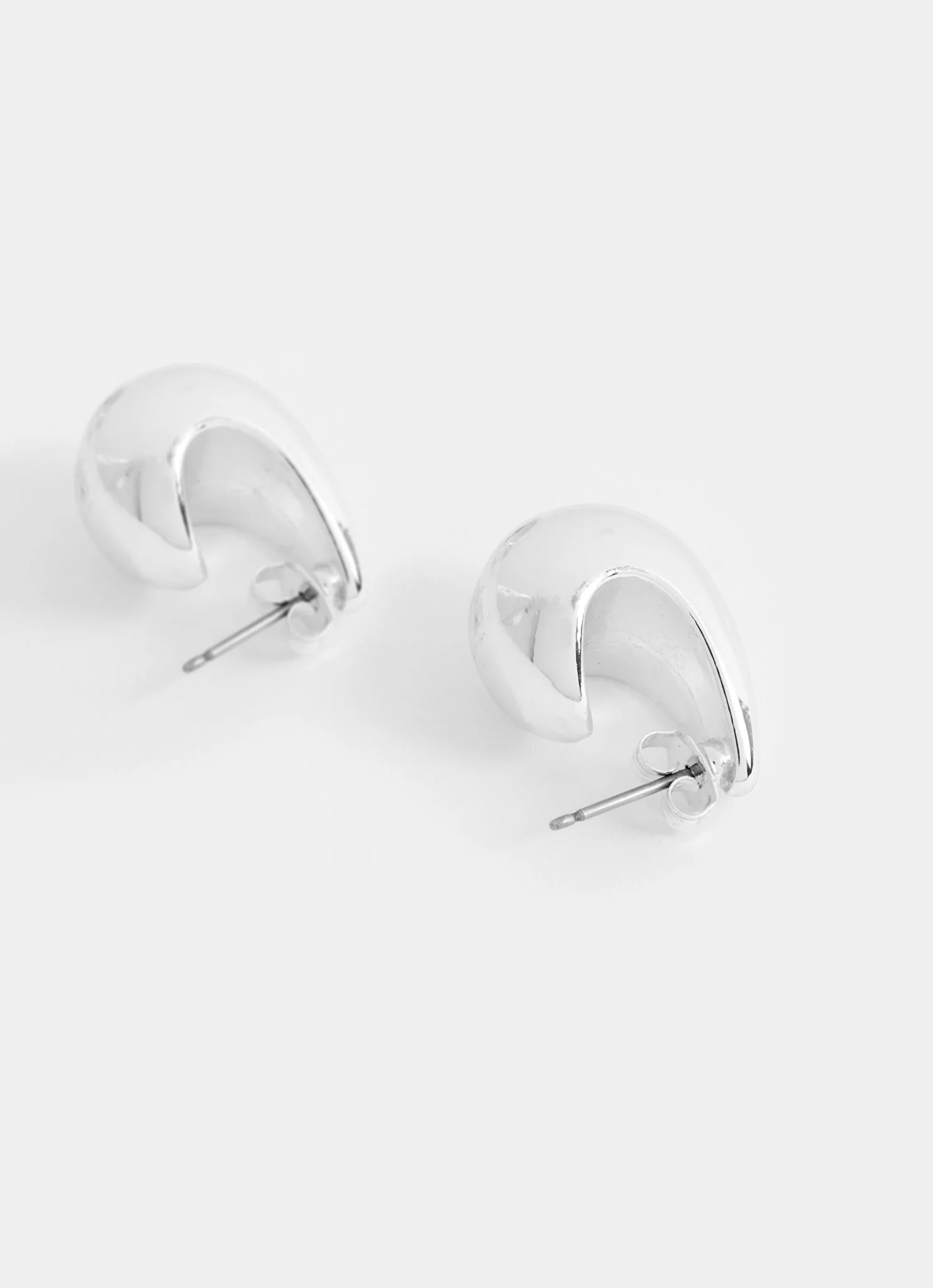 Silver Tone Drop Earrings - Image 3
