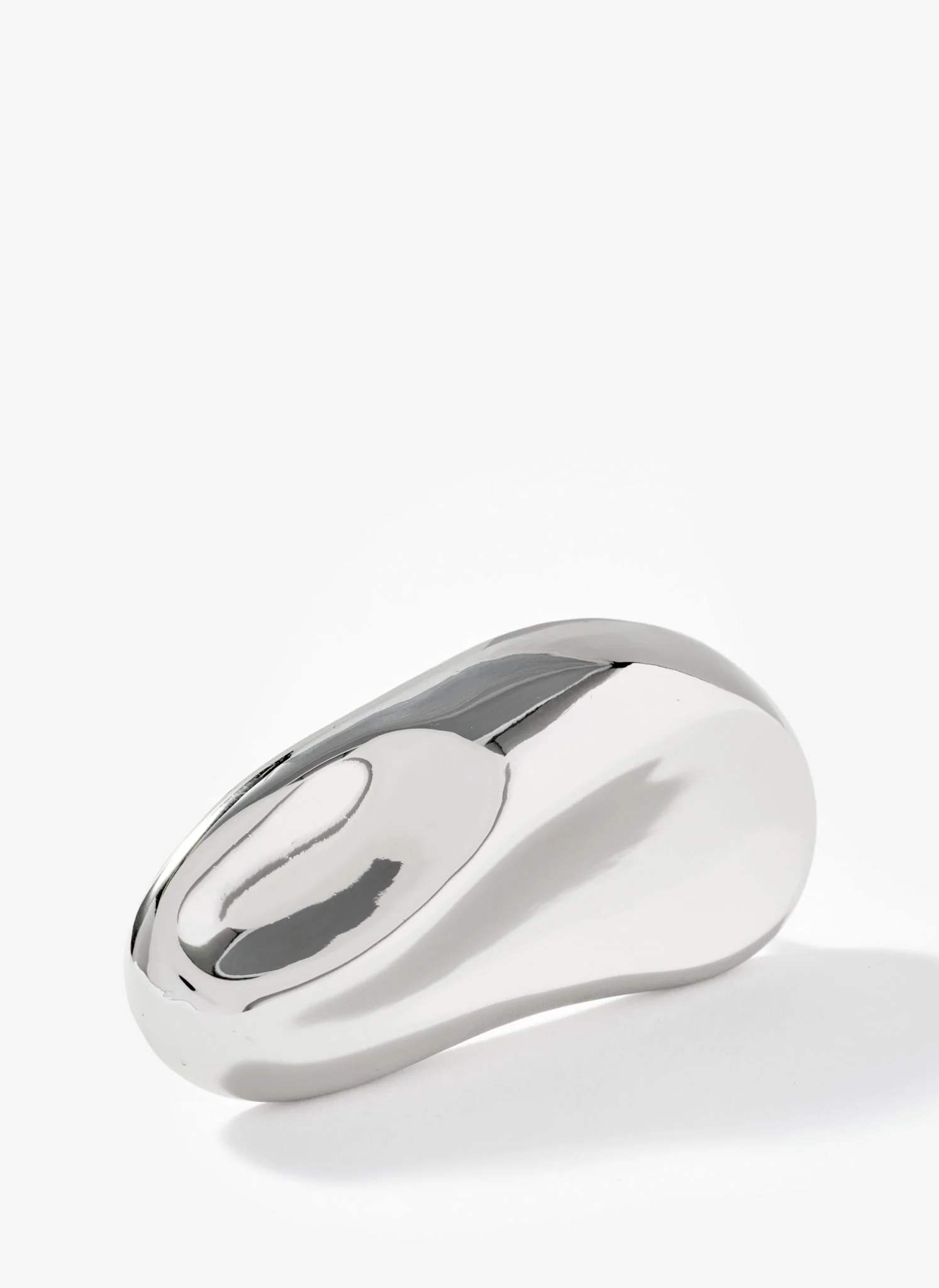 Silver Tone Minimal Brooch