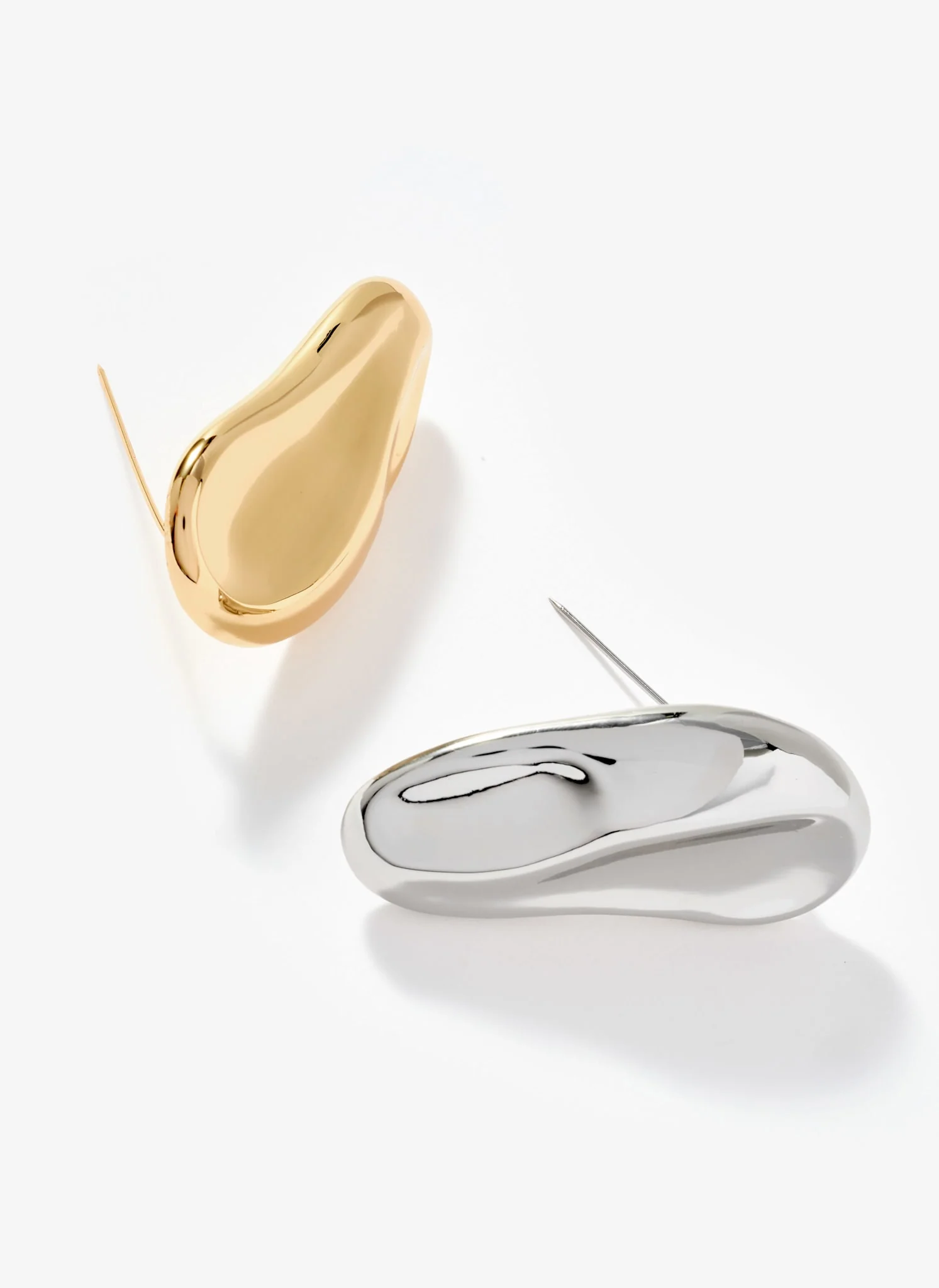 Silver Tone Minimal Brooch - Image 3