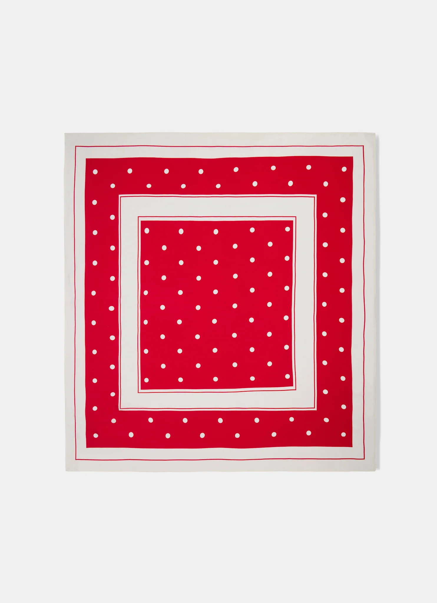Red Polka Dot Print Scarf - Image 4