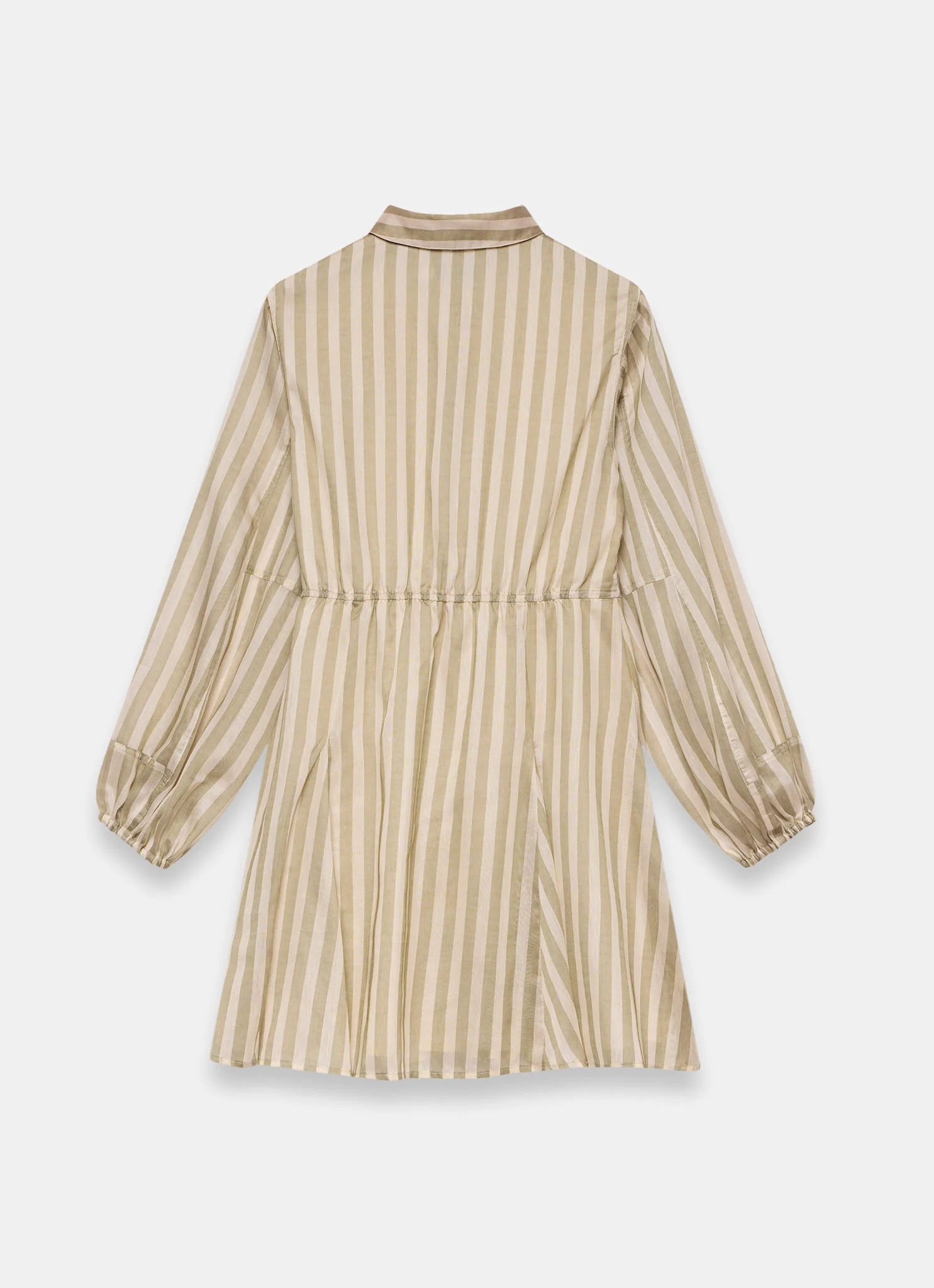 Khaki Stripe Wrap Mini Dress - Image 8
