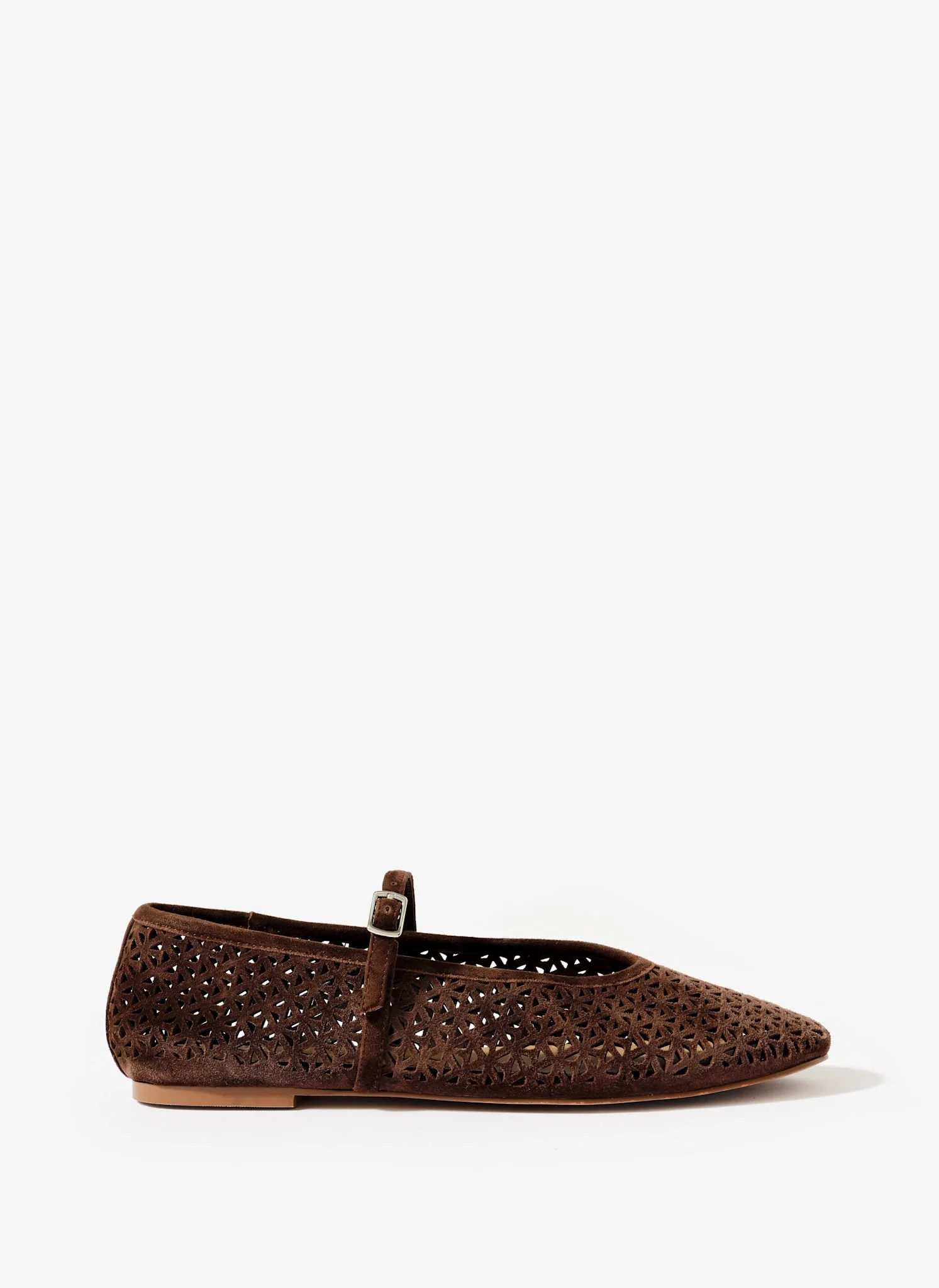 Tabi Brown Suede Ballet Flats - Image 2