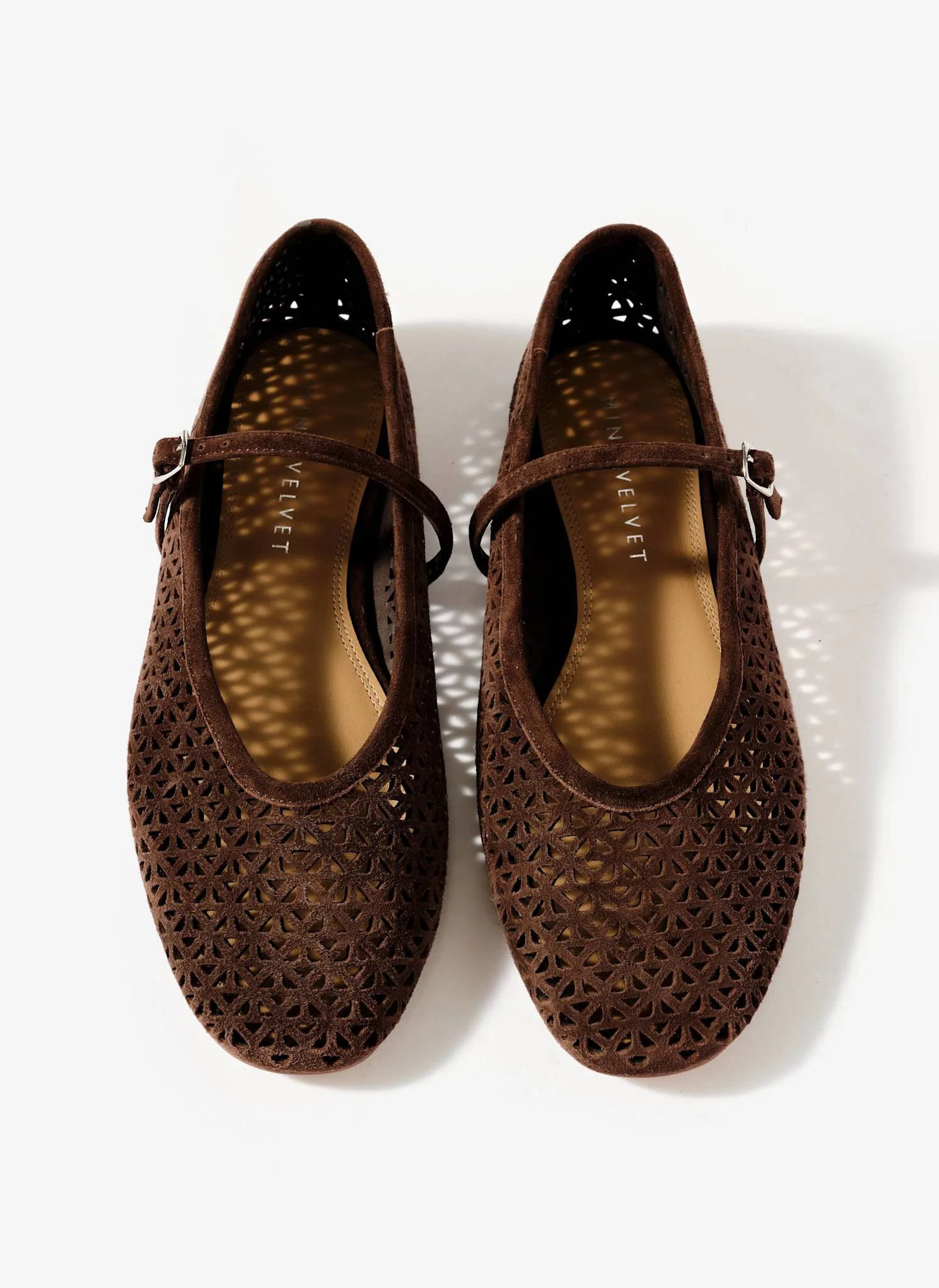 Tabi Brown Suede Ballet Flats - Image 3