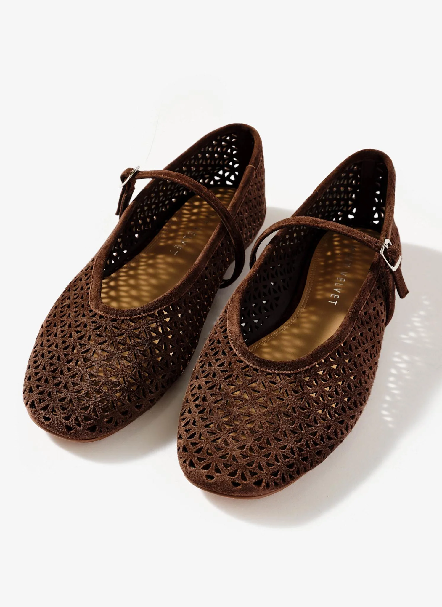 Tabi Brown Suede Ballet Flats - Image 4