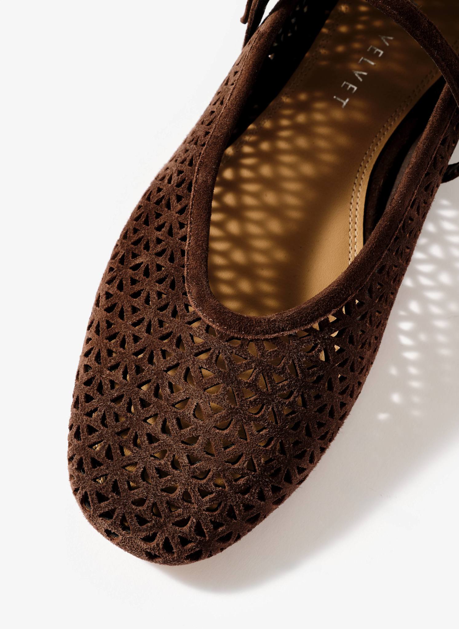 Tabi Brown Suede Ballet Flats - Image 5