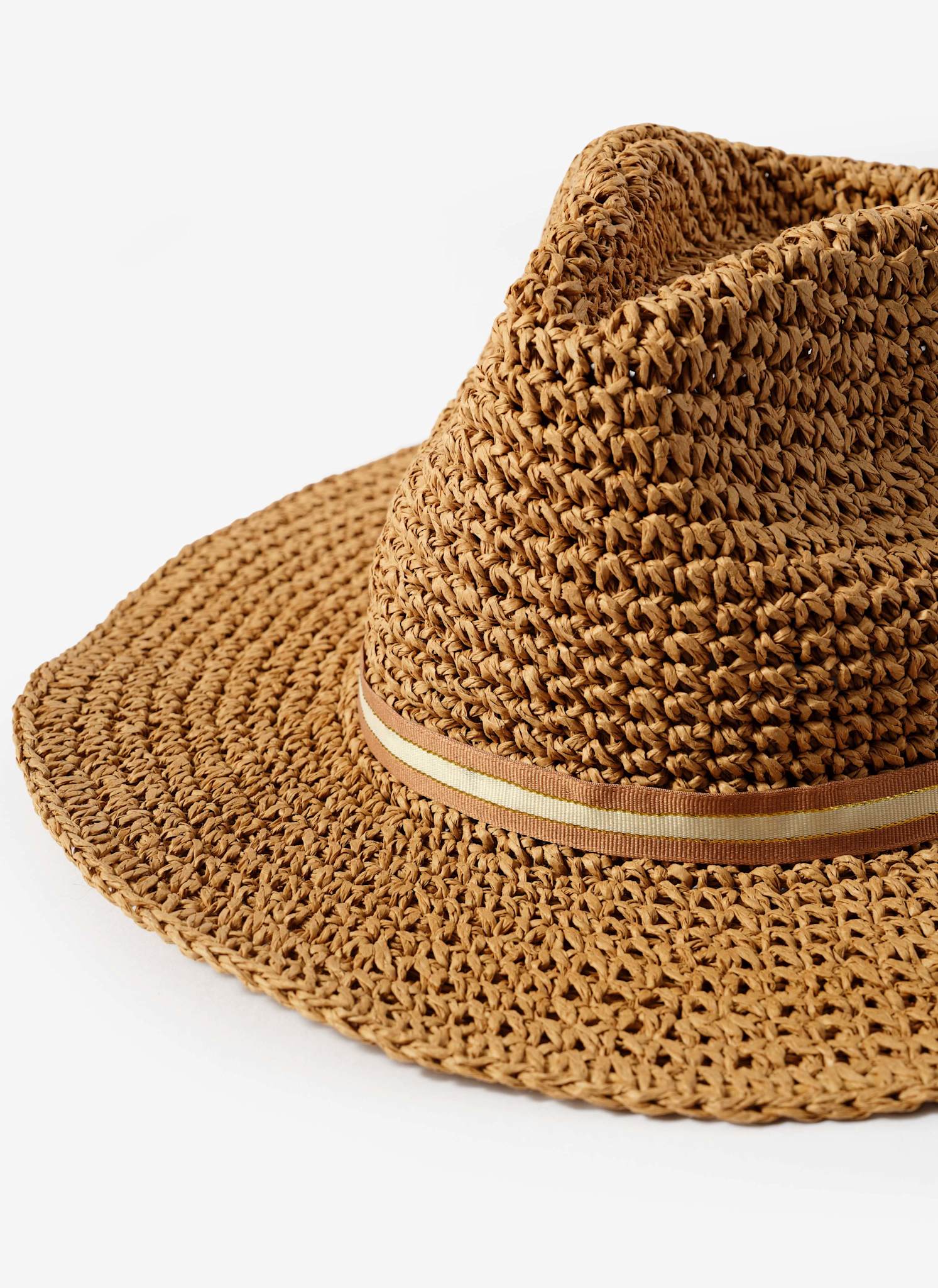Tan Woven Panama Hat - Image 4