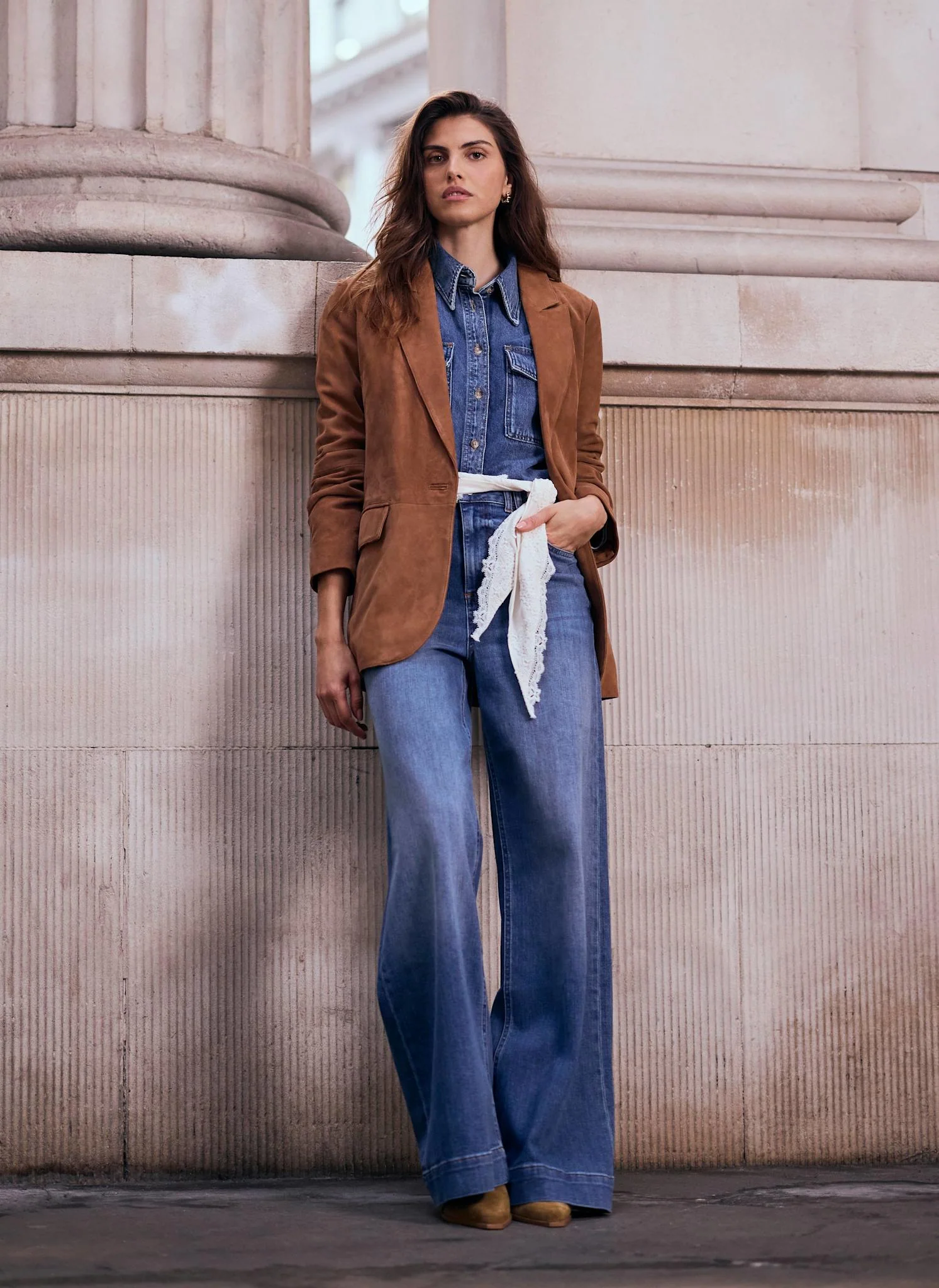 Tan Suede Blazer - Image 3