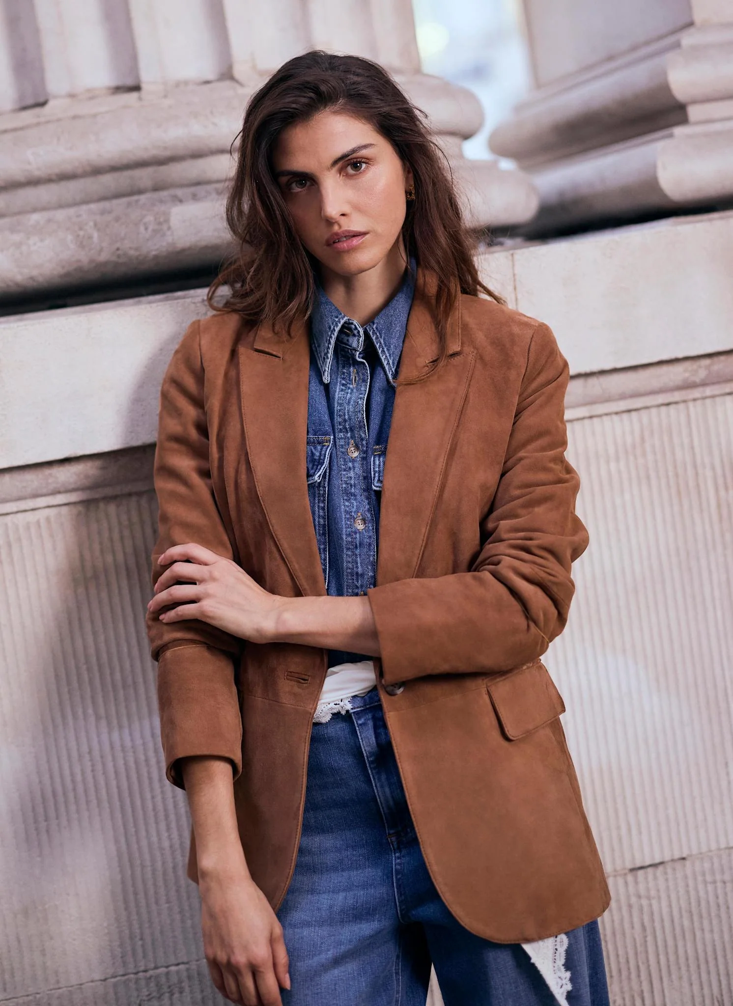 Tan Suede Blazer - Image 5
