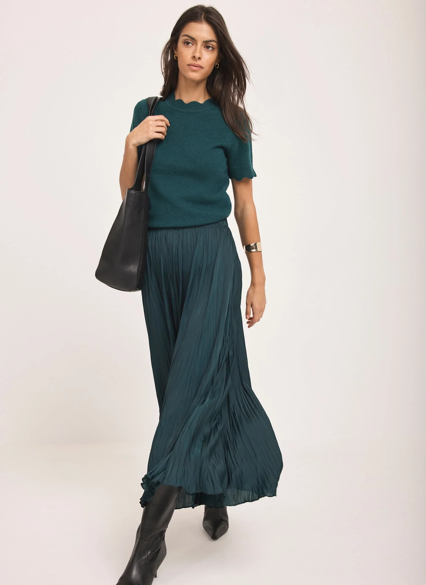 Teal Scallop Knit Top - Image 5