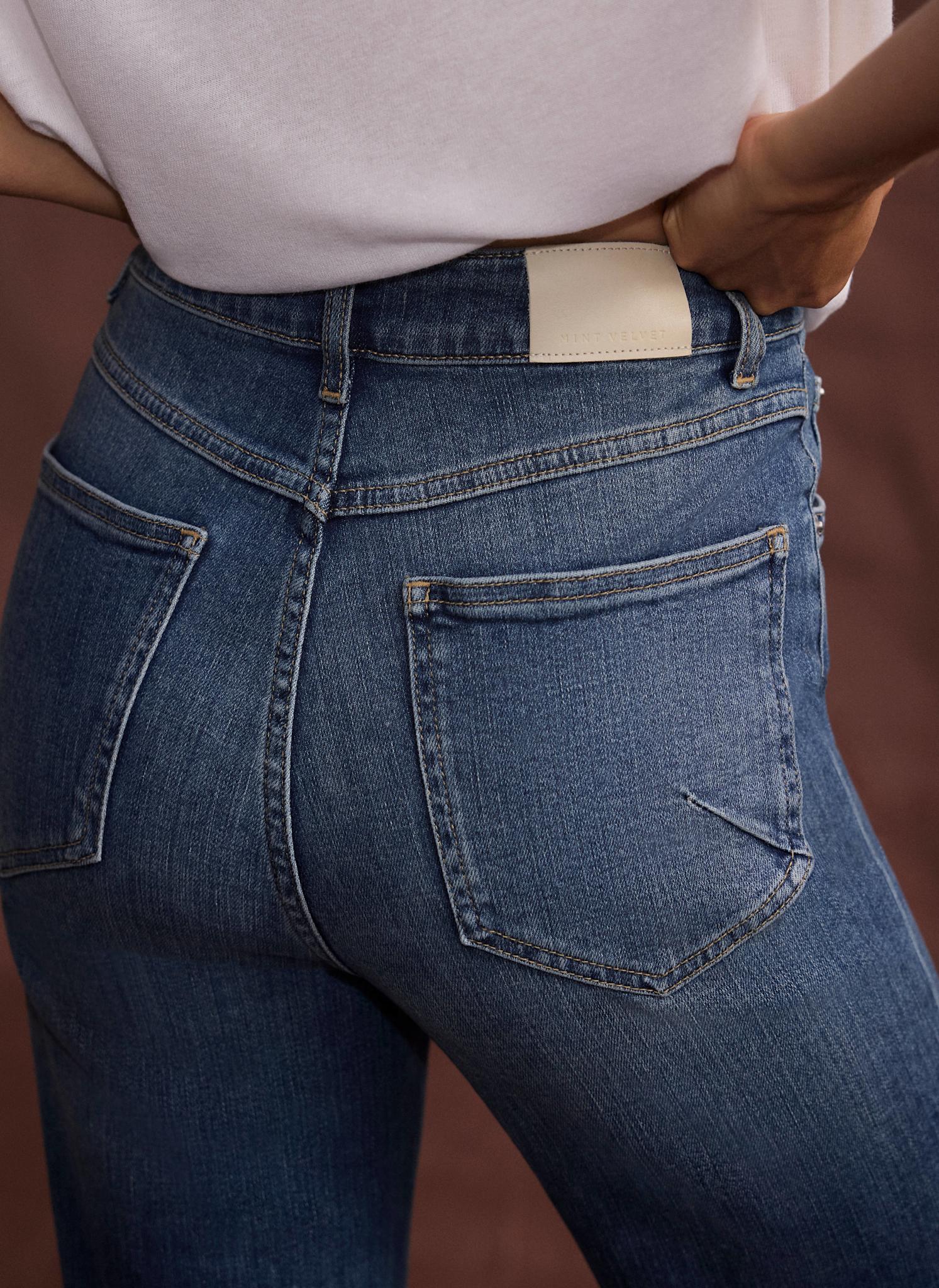 Indigo Ultimate Flared Jeans - Image 4