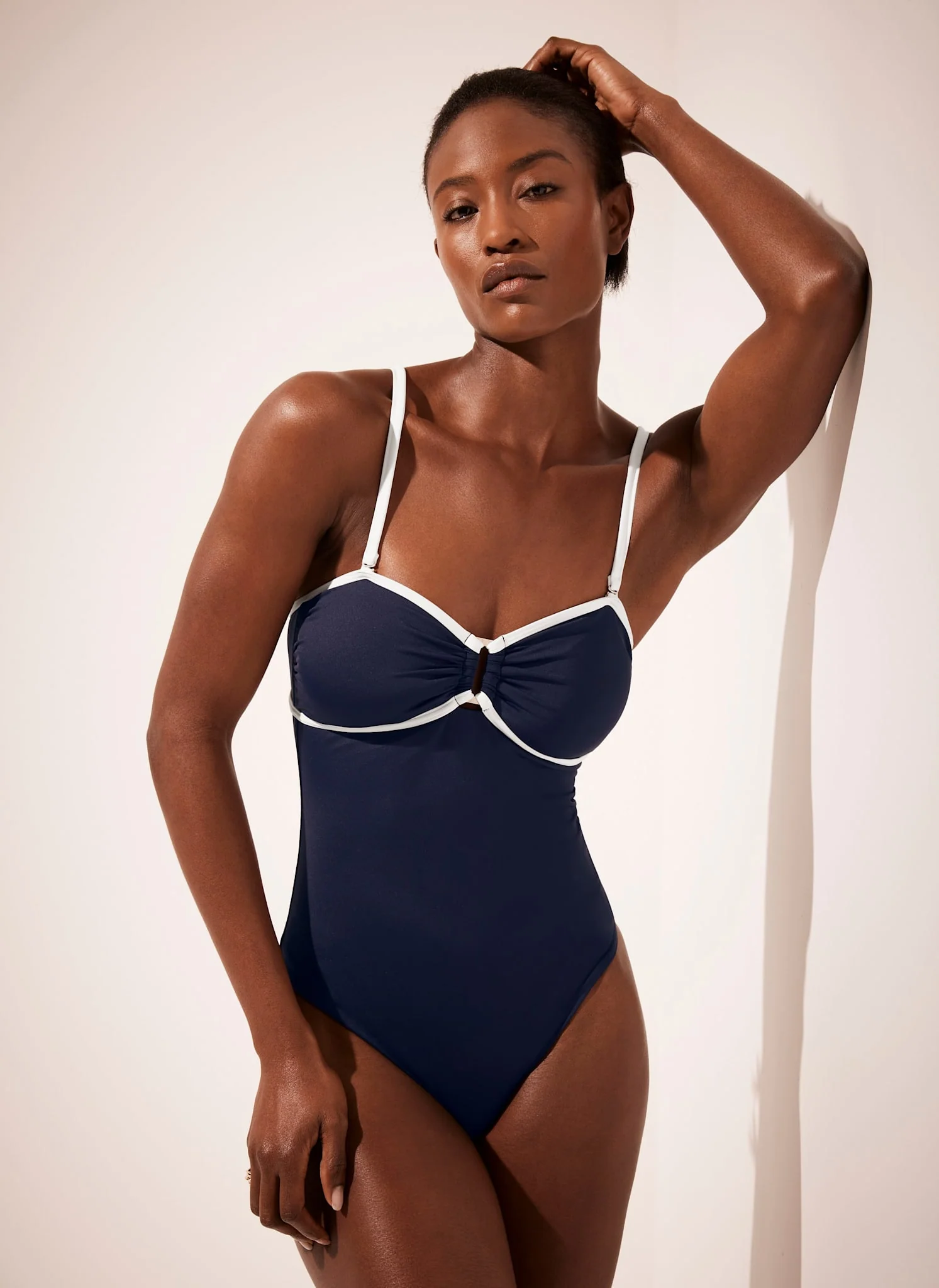 Navy Tipped Swimsuit - Image 4