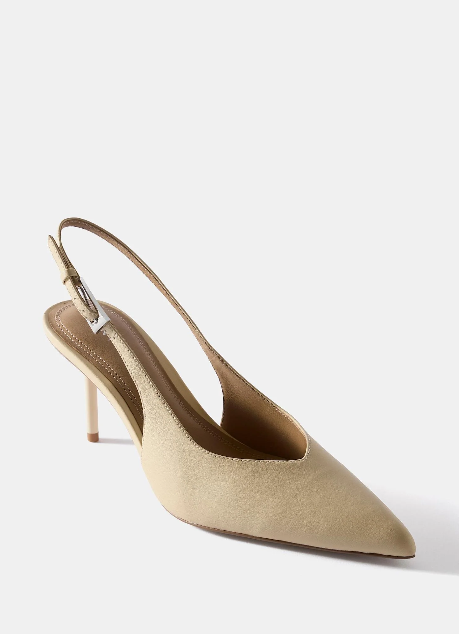Tori Yellow Leather Heels - Image 3