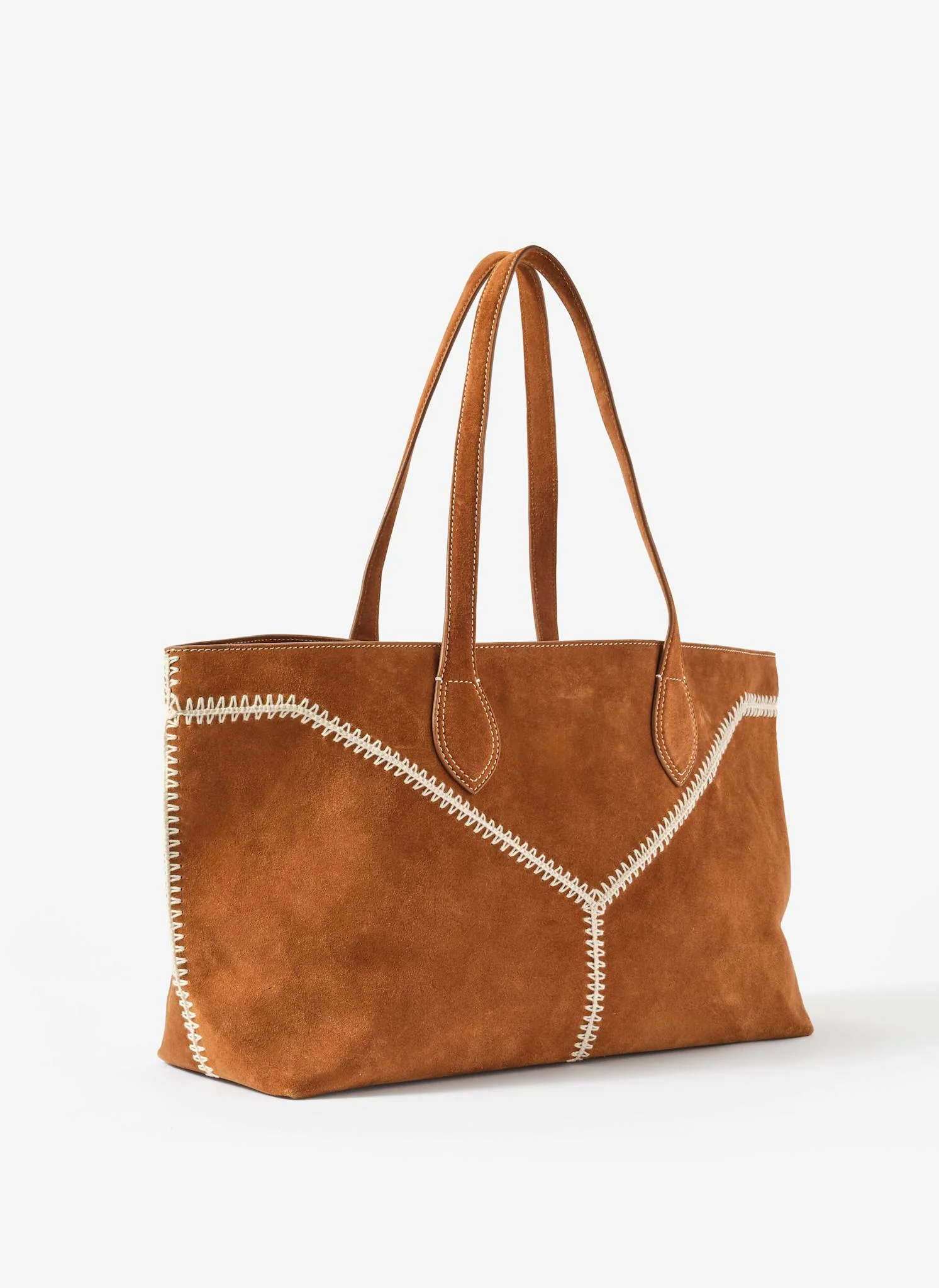 Tula Tan Suede Tote Bag - Image 4
