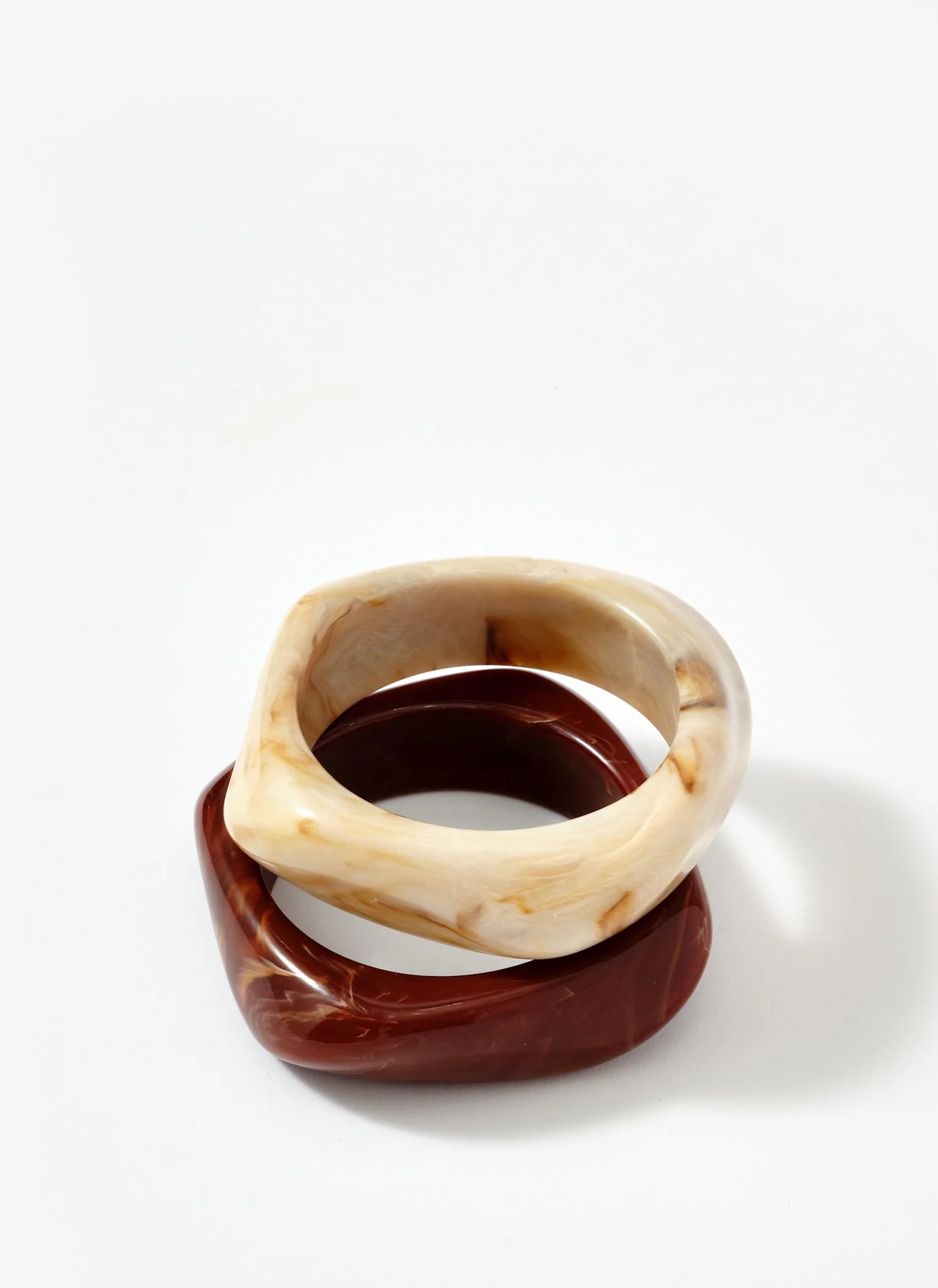 Neutral Two Pack Resin Bangle Set - Image 2