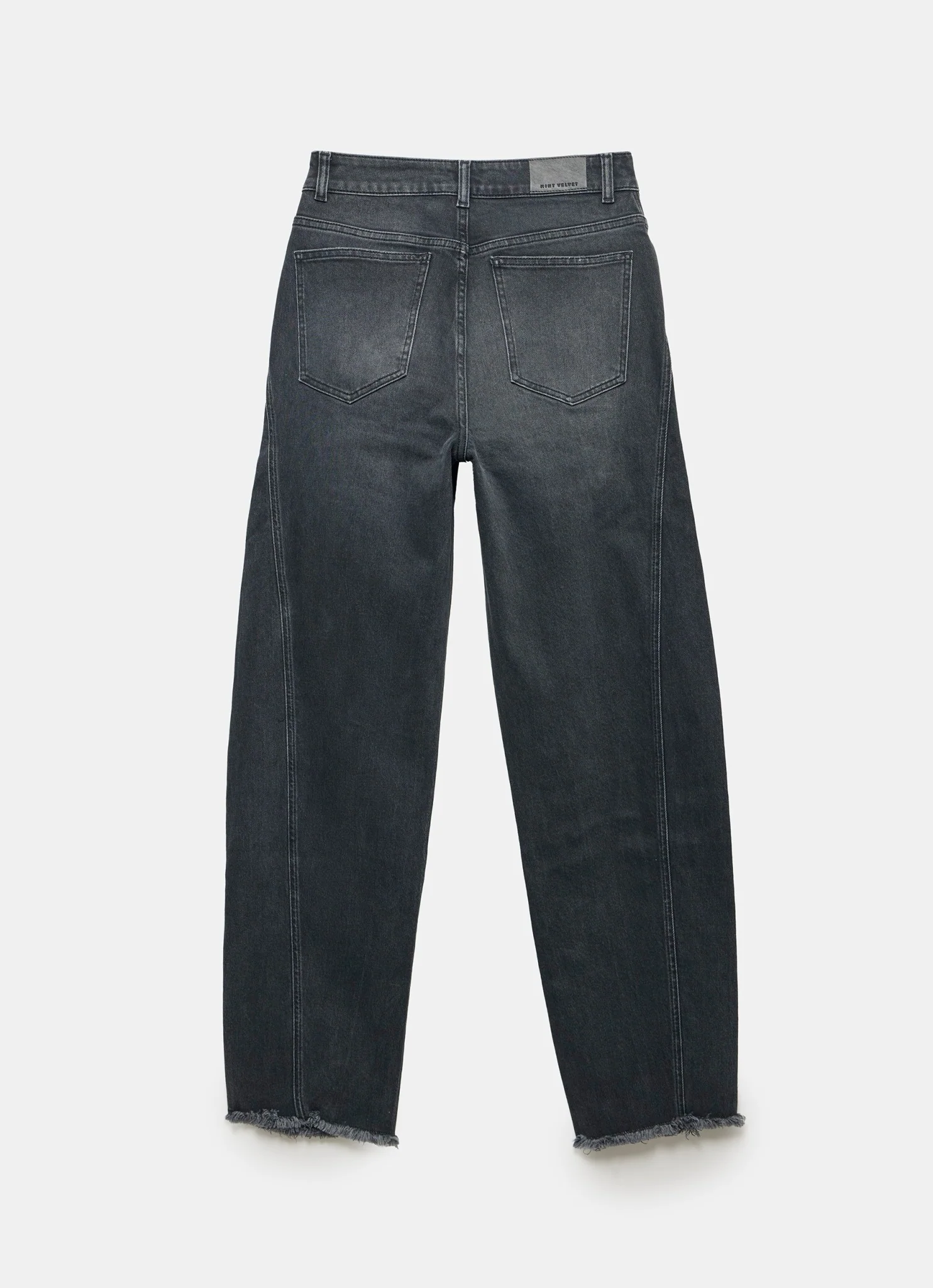 Washed Black Barrel Leg Jeans - Image 8
