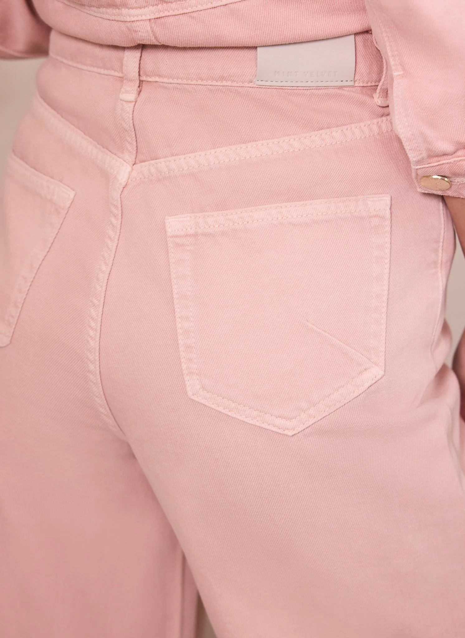Washed Pink Wide Jeans - Image 5