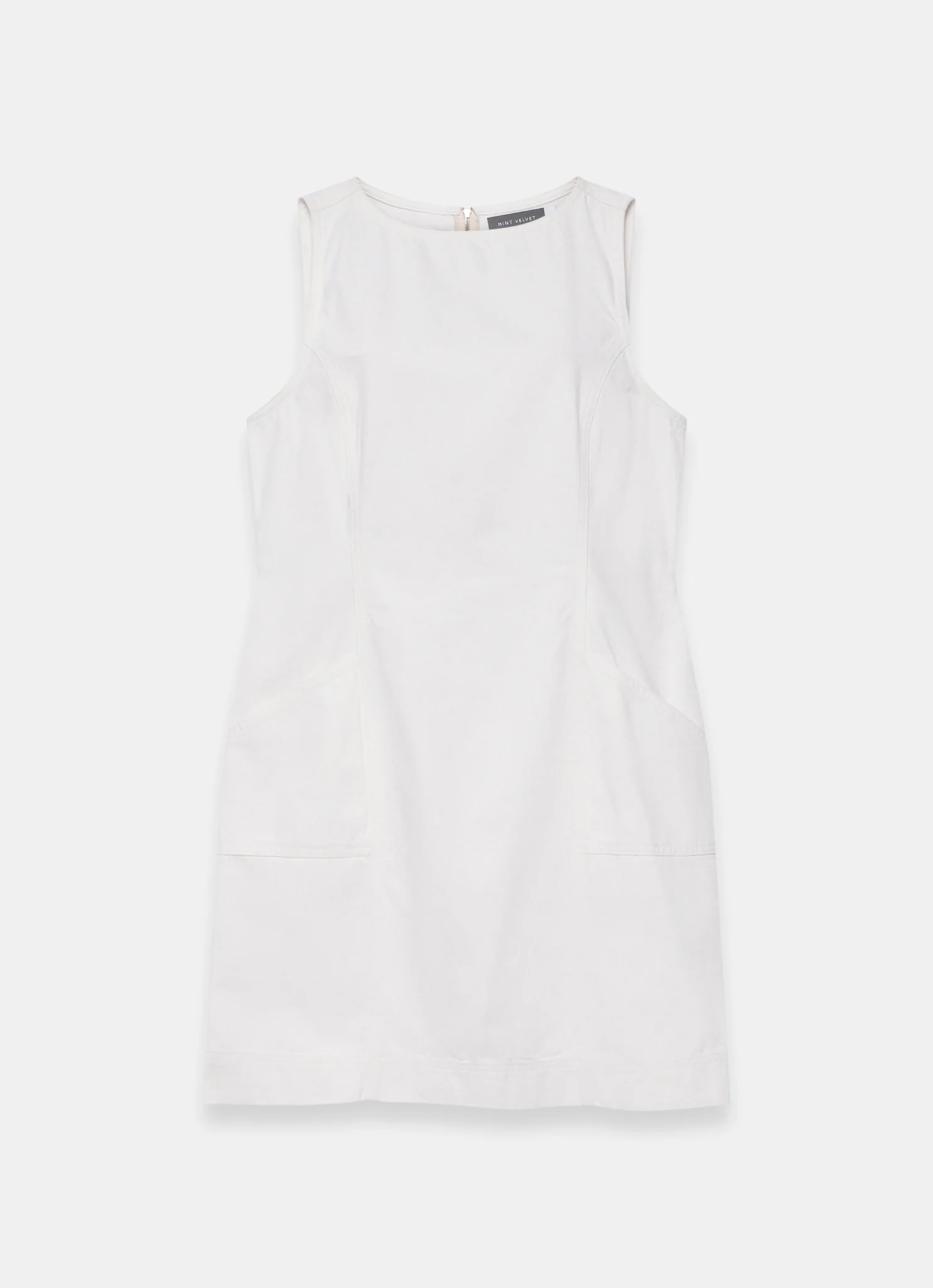 White Denim Mini Dress - Image 7