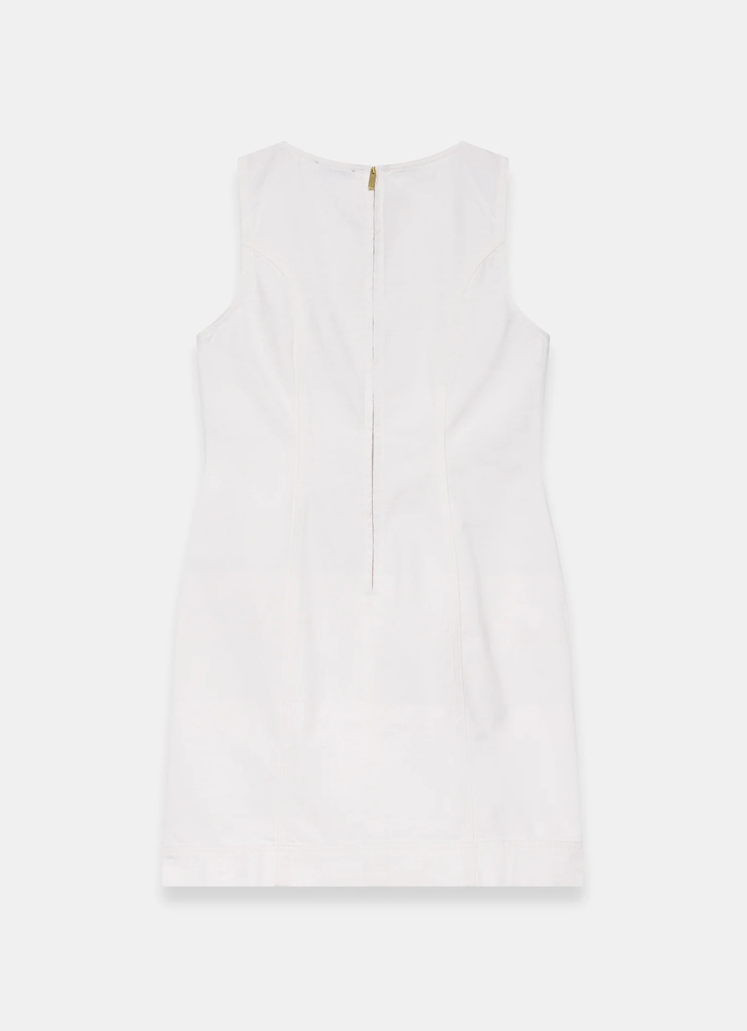 White Denim Mini Dress - Image 8