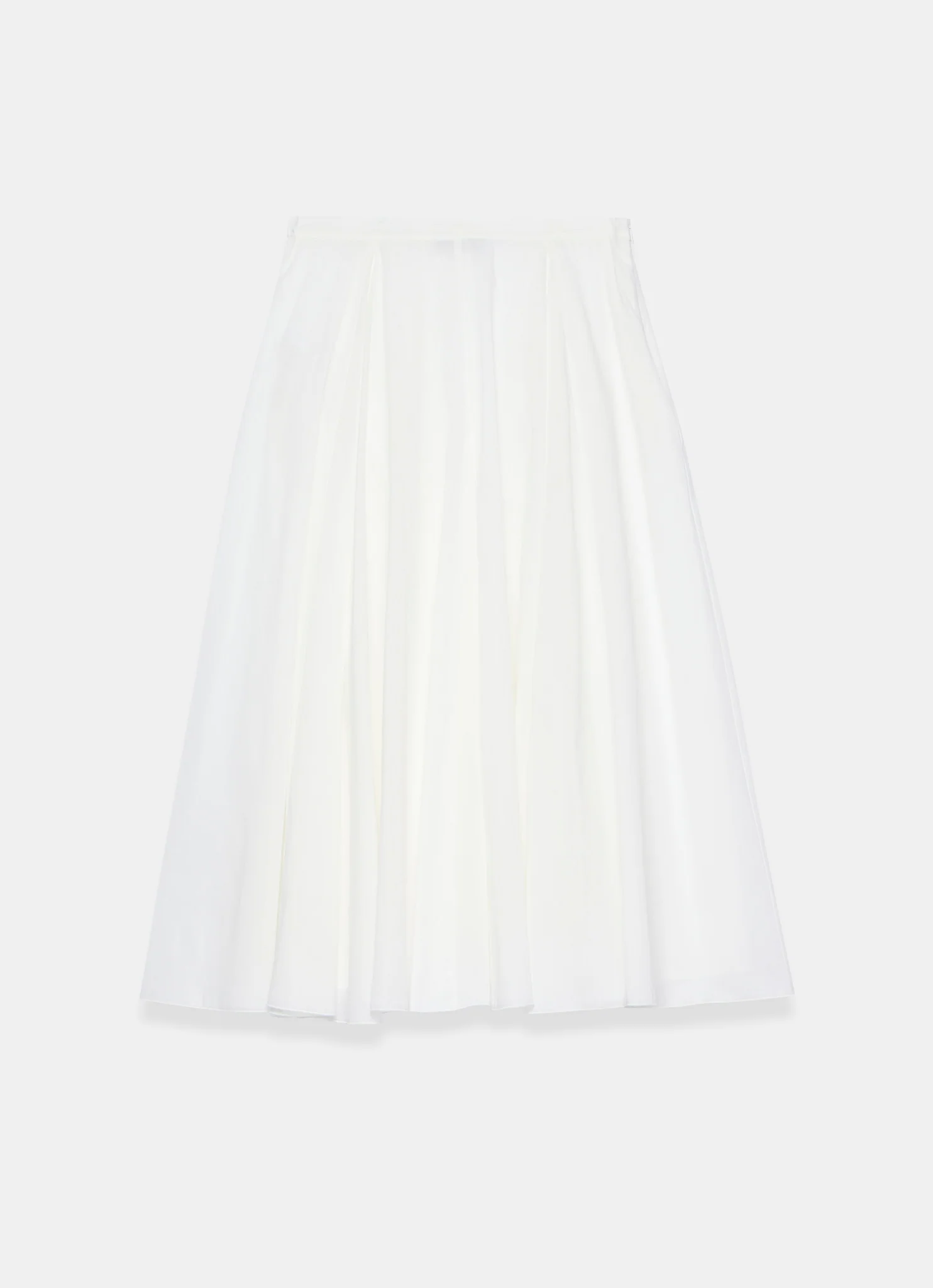 White Cotton Full Midi Skirt - Image 7