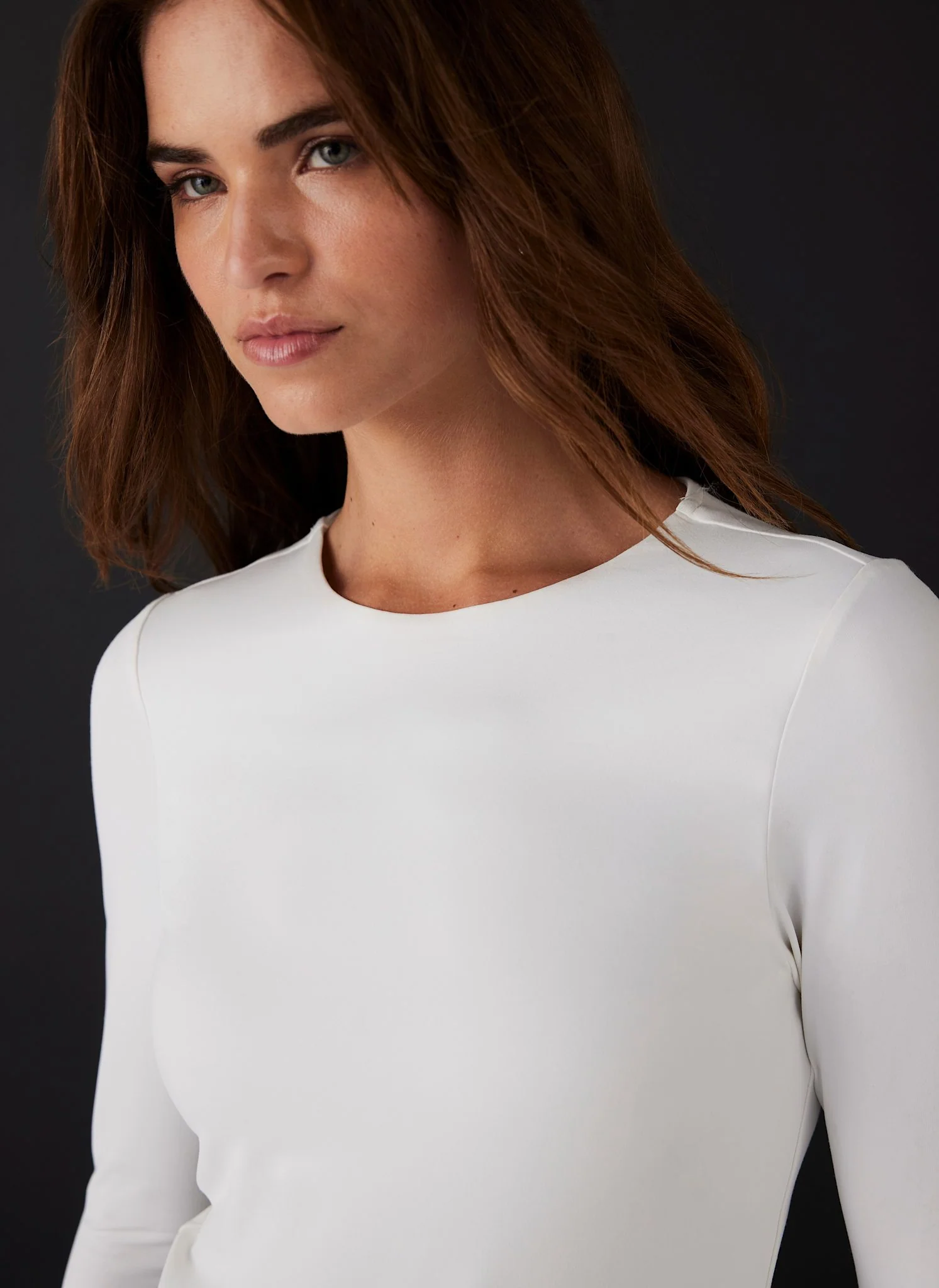 White Long Sleeve Layering Top - Image 4