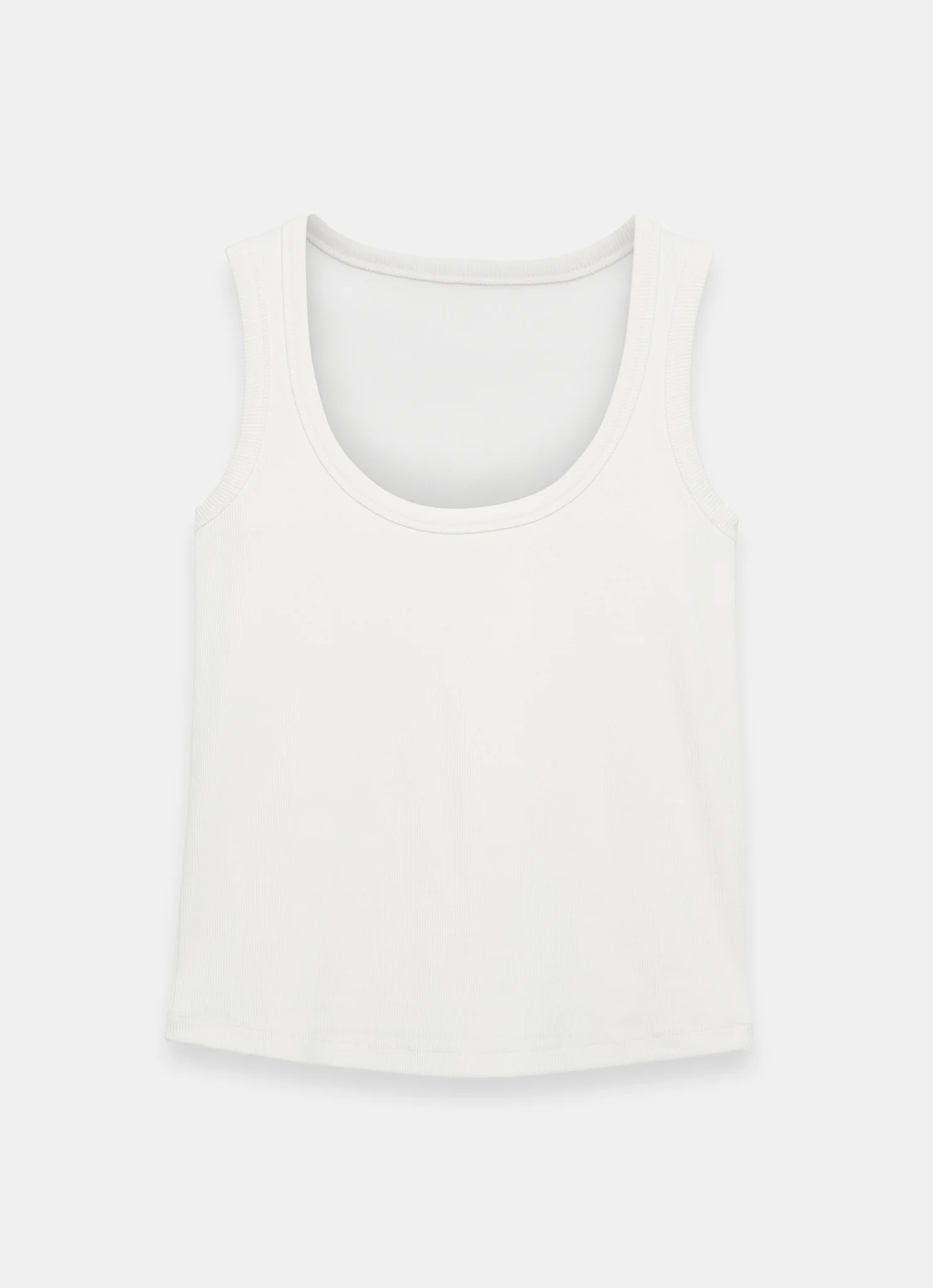 White Layering Scoop Neck Vest - Image 6