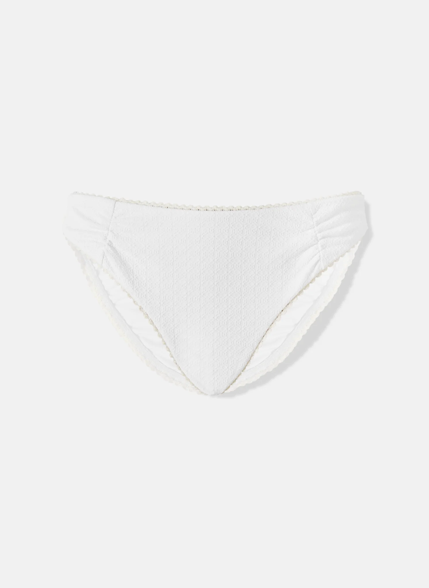 White Ruched Bikini Bottoms - Image 5