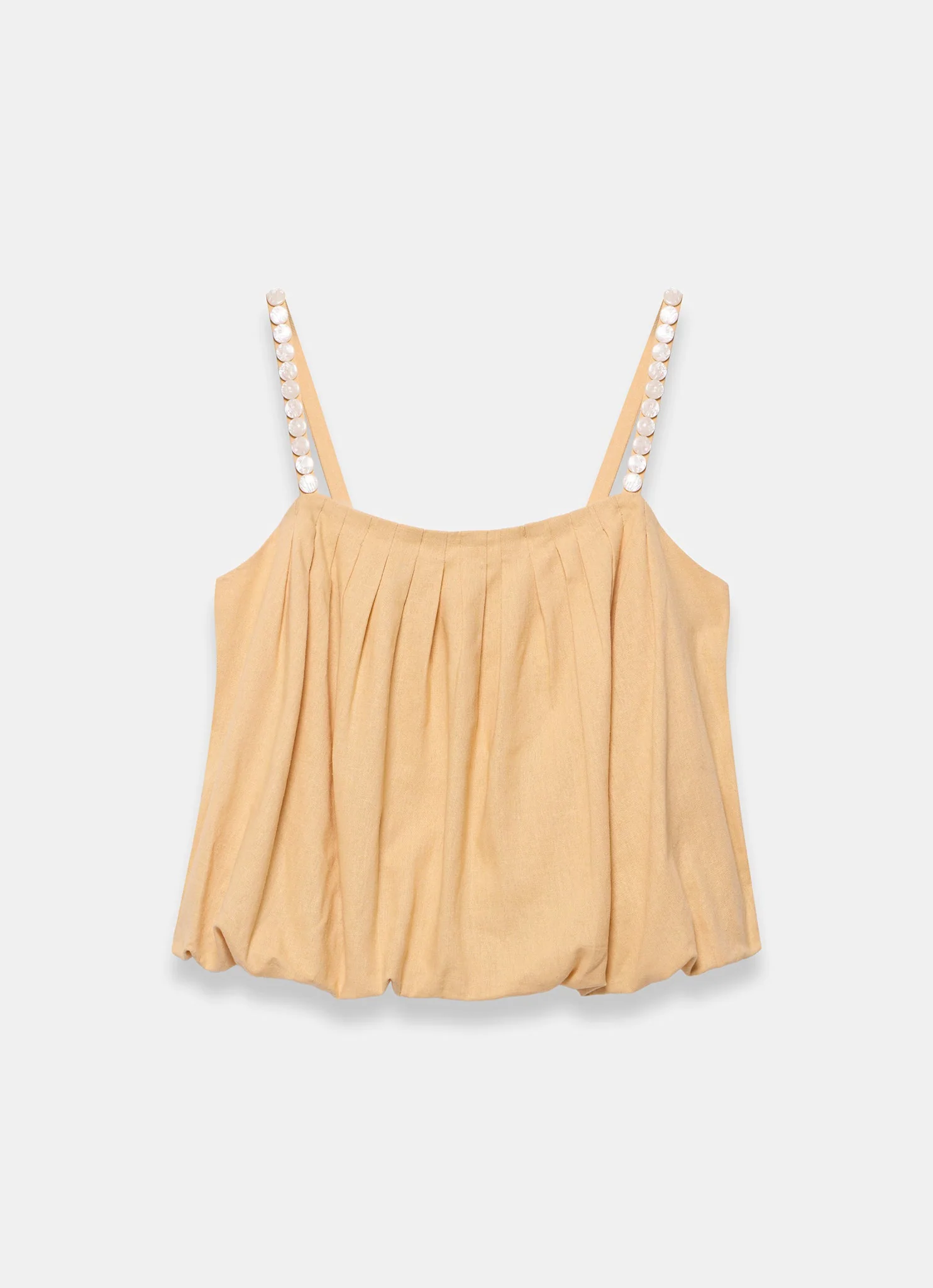 Yellow Linen Blend Bubble Top - Image 6