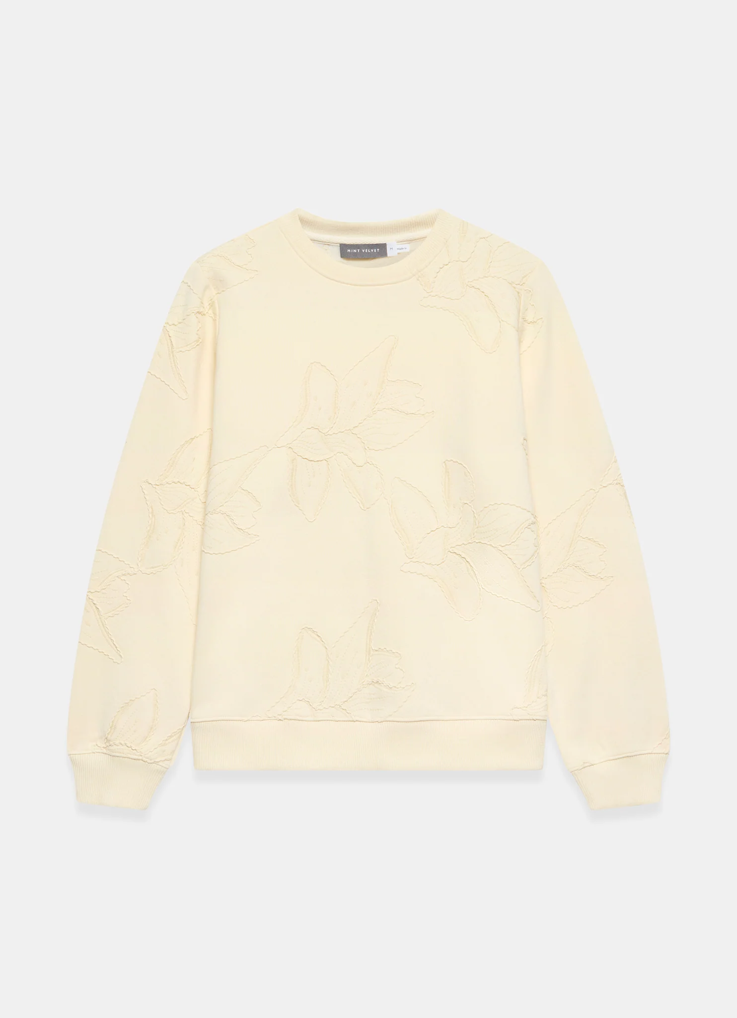 Butter Yellow Embroidered Sweatshirt - Image 7