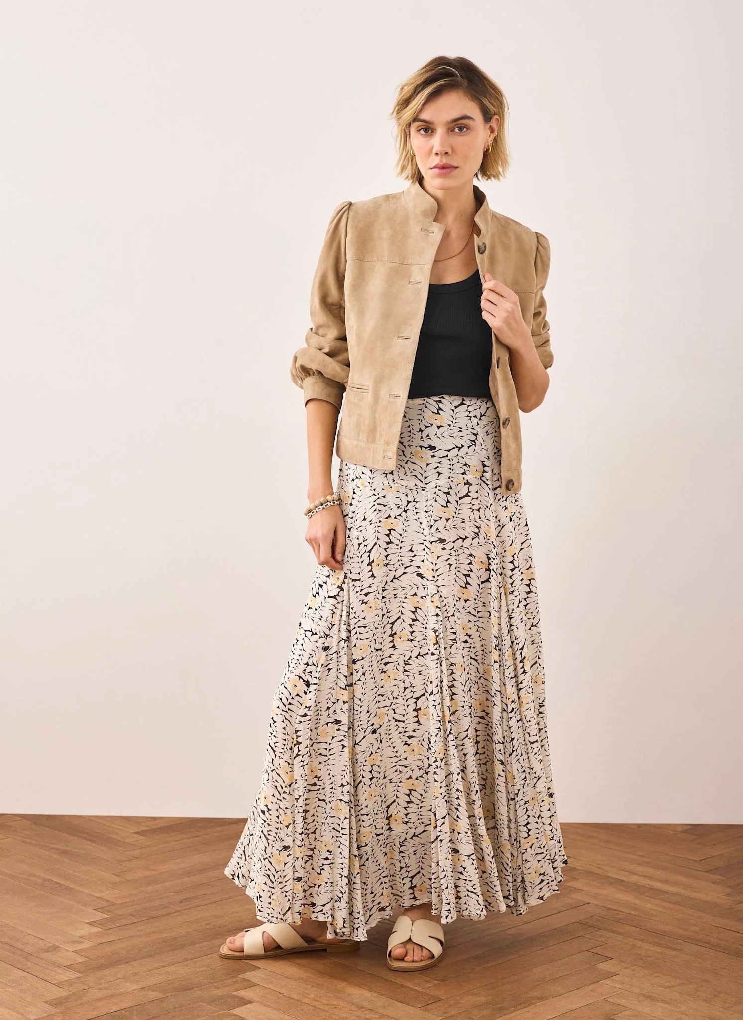 Floral Print Maxi Skirt - Image 2