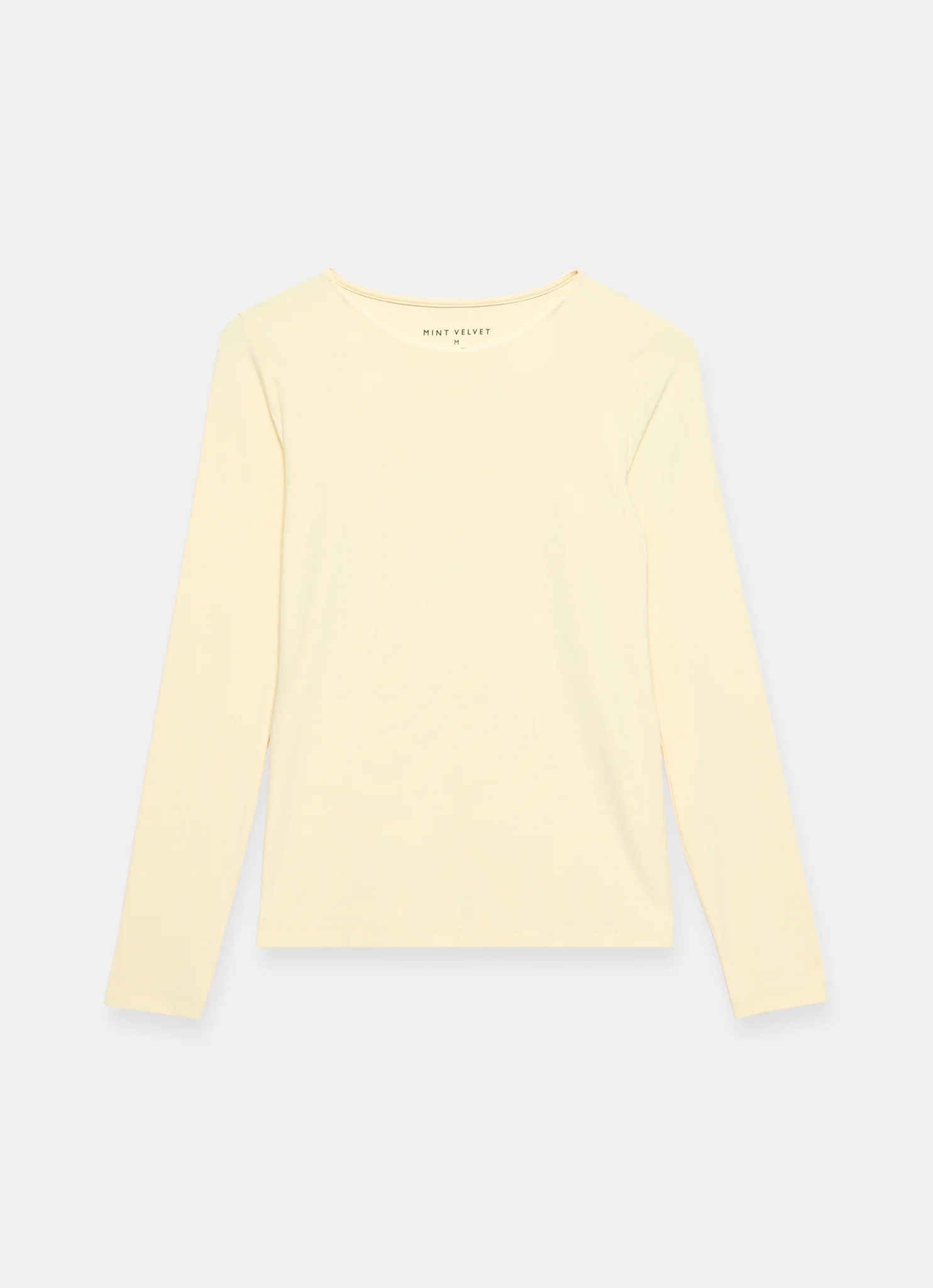 Butter Yellow Layering Crew Neck Top - Image 6