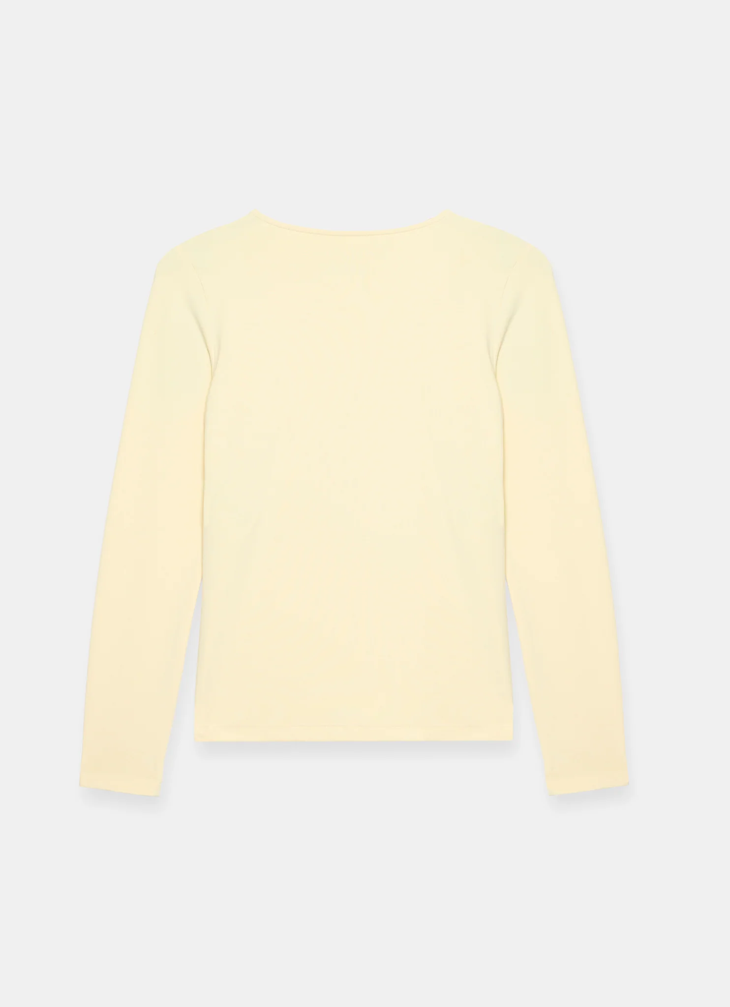 Butter Yellow Layering Crew Neck Top - Image 7