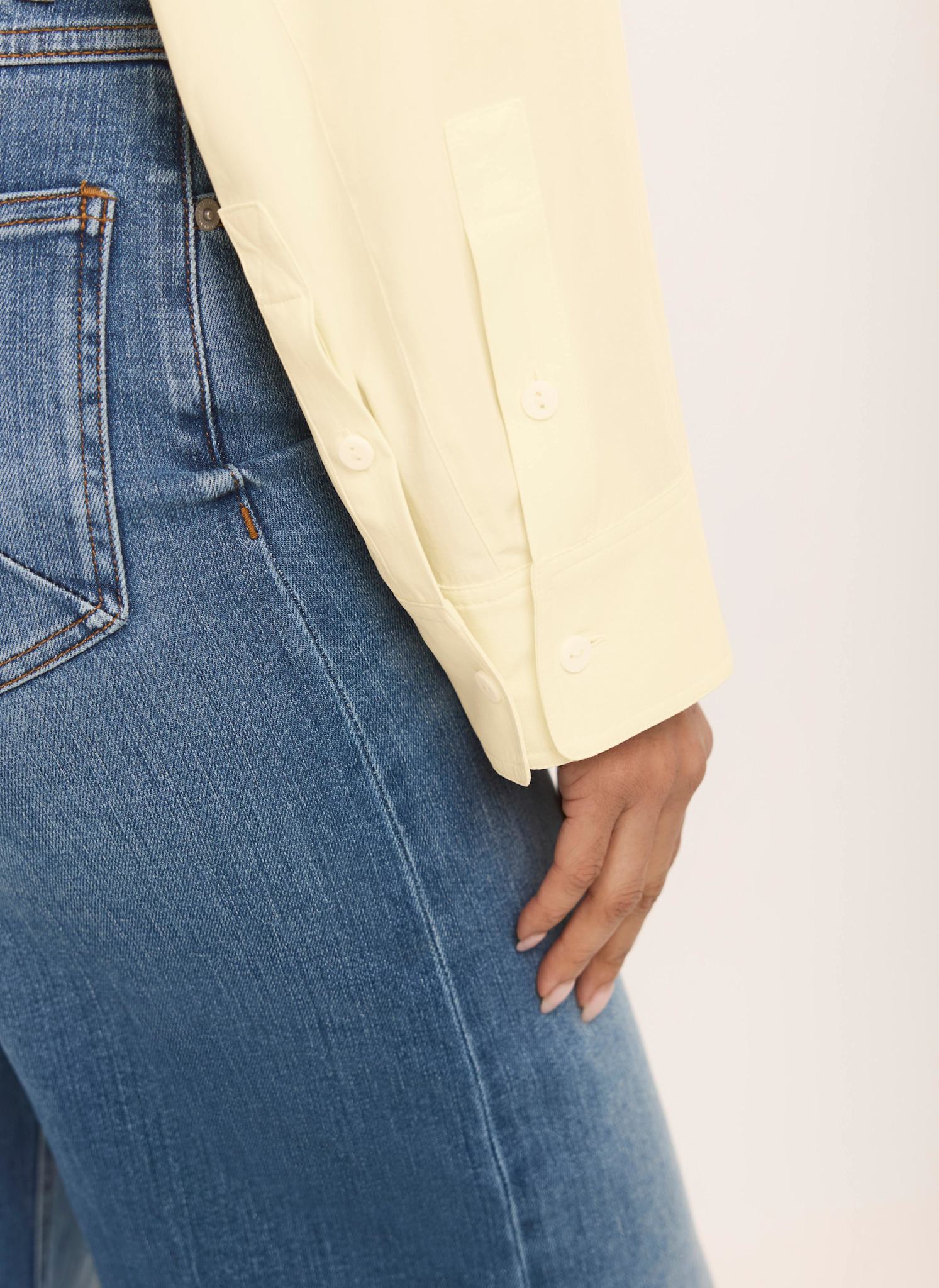 Butter Yellow Oversized Long Sleeve Shirt - Image 3