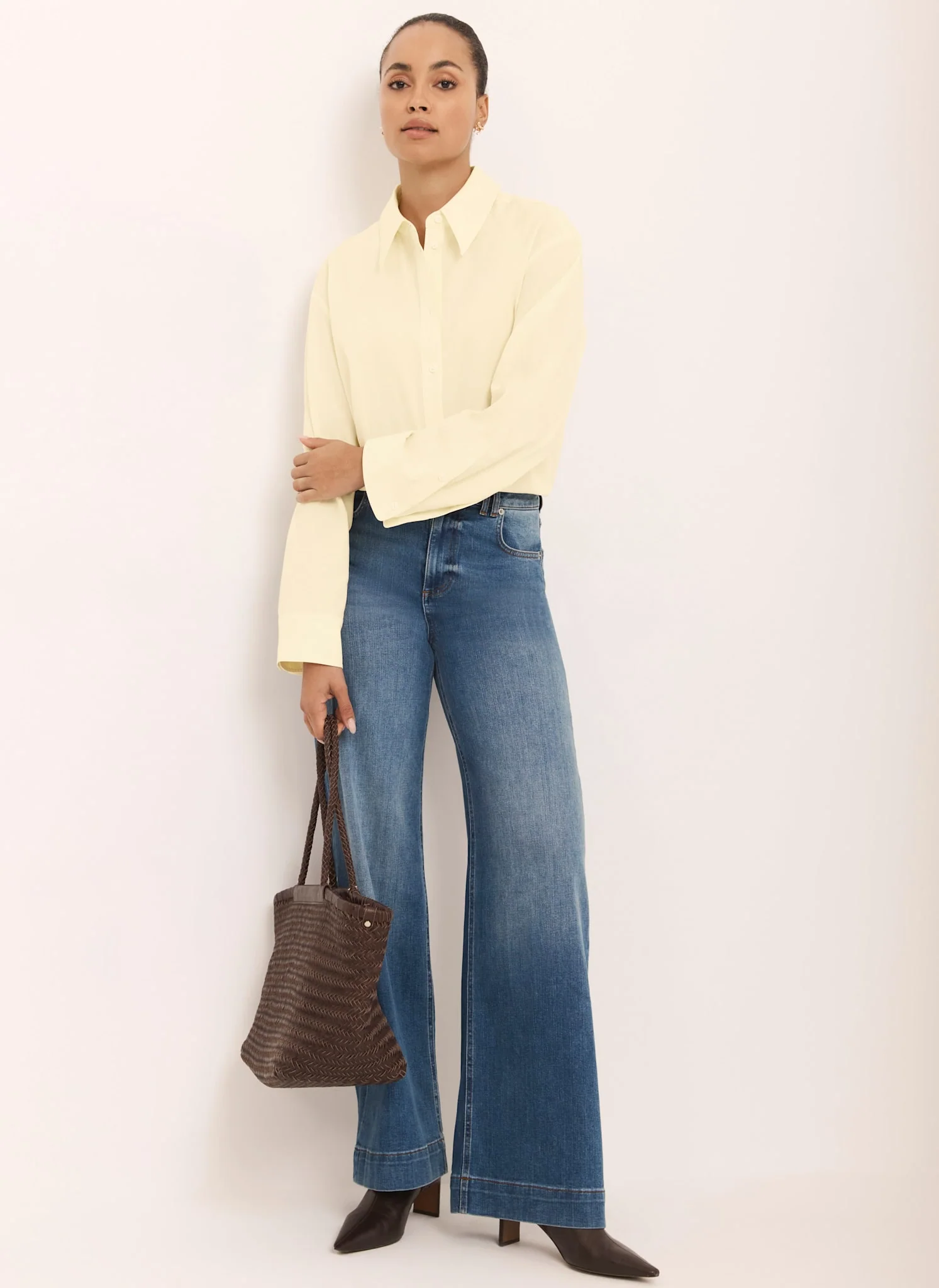 Butter Yellow Oversized Long Sleeve Shirt - Image 5