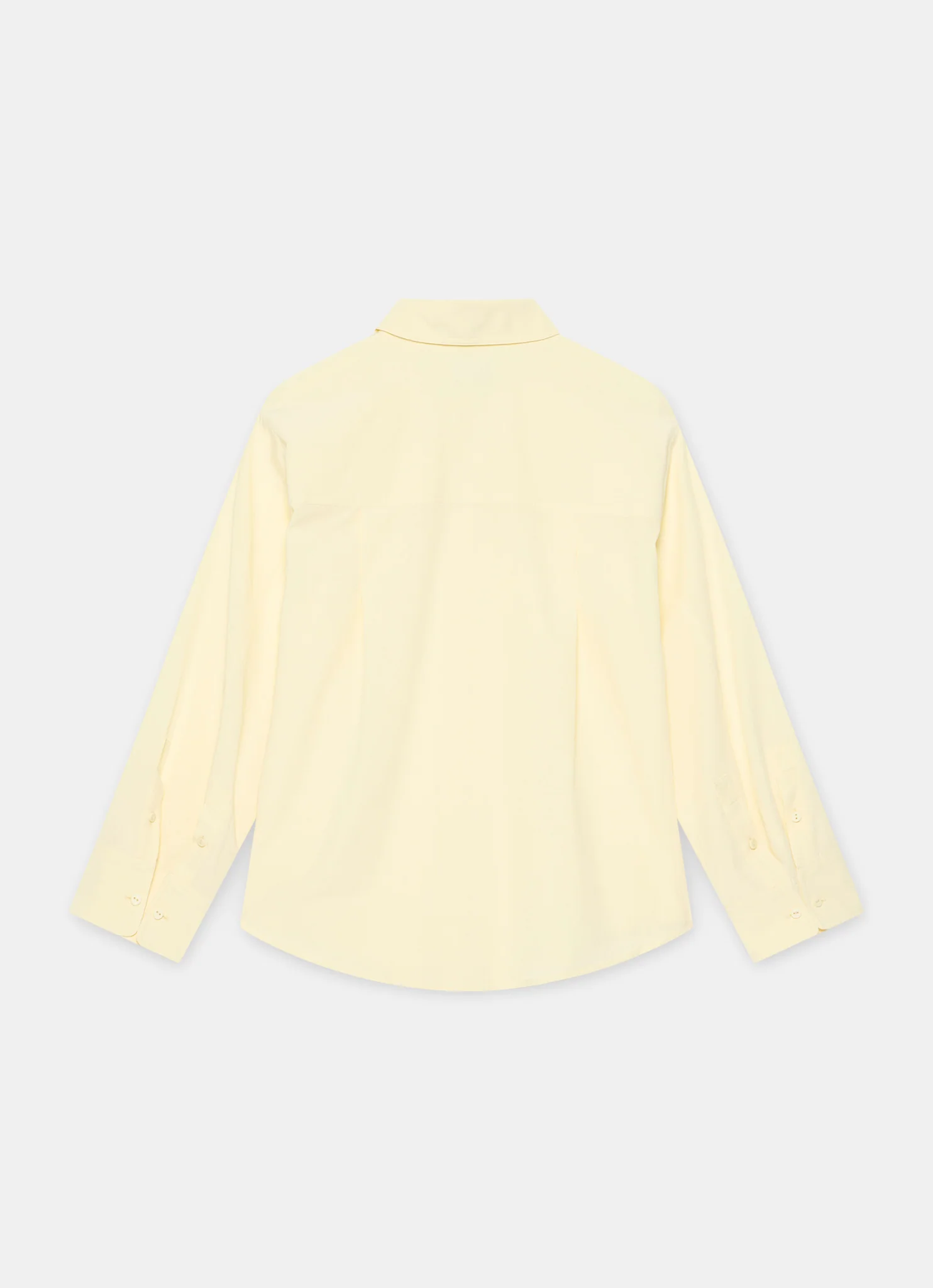 Butter Yellow Oversized Long Sleeve Shirt - Image 8