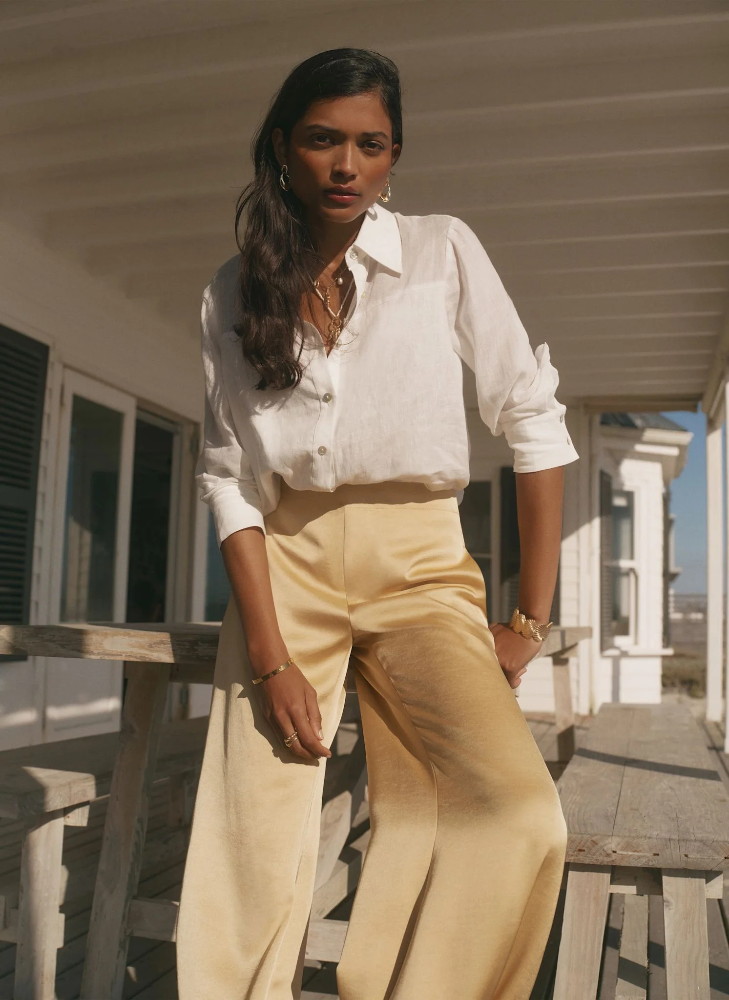 Yellow Satin Balloon Trousers - Image 4