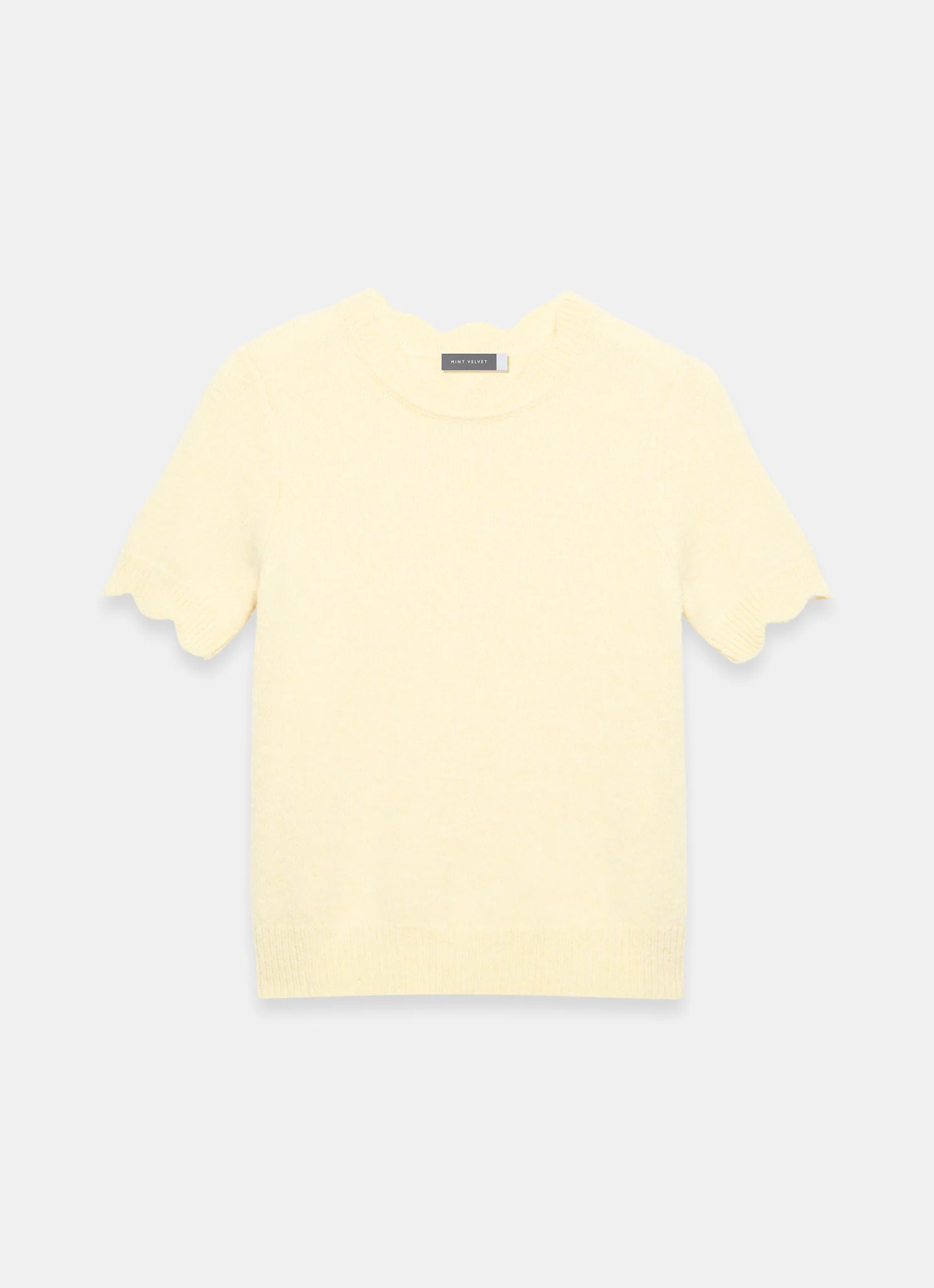 Butter Yellow Scallop Knit Top - Image 5