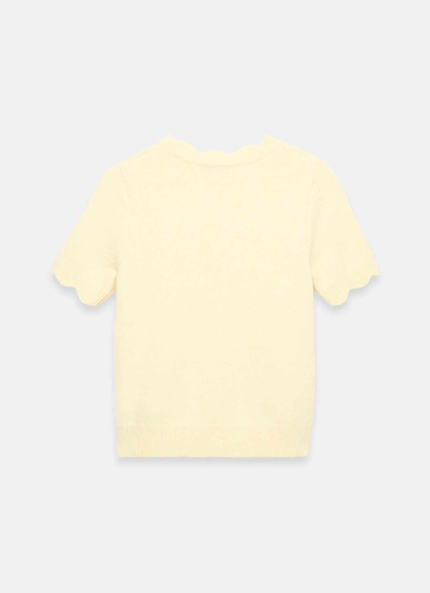 Butter Yellow Scallop Knit Top - Image 6