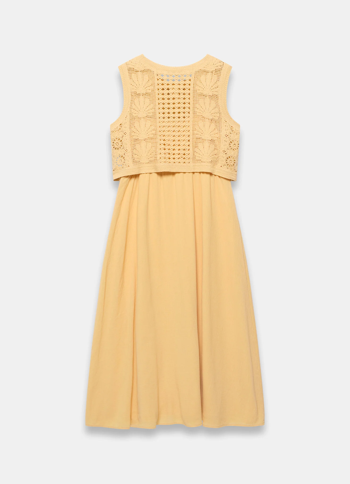 Yellow Crochet Shell Maxi Dress - Image 8