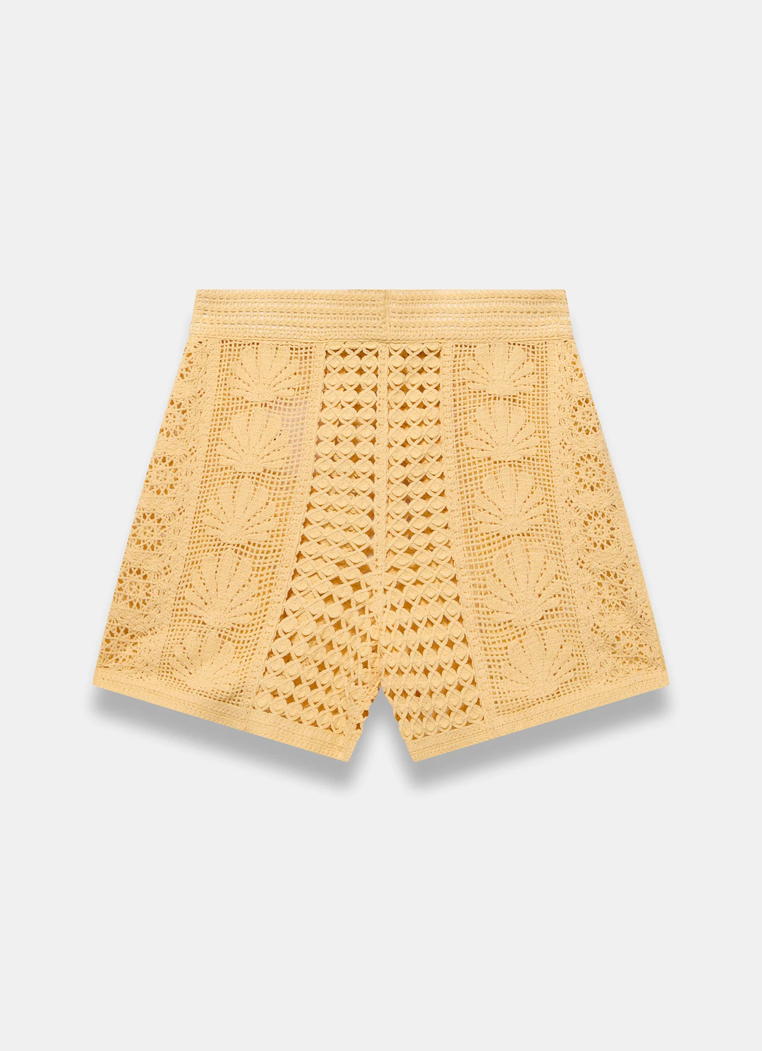 Yellow Crochet Shell Shorts - Image 6