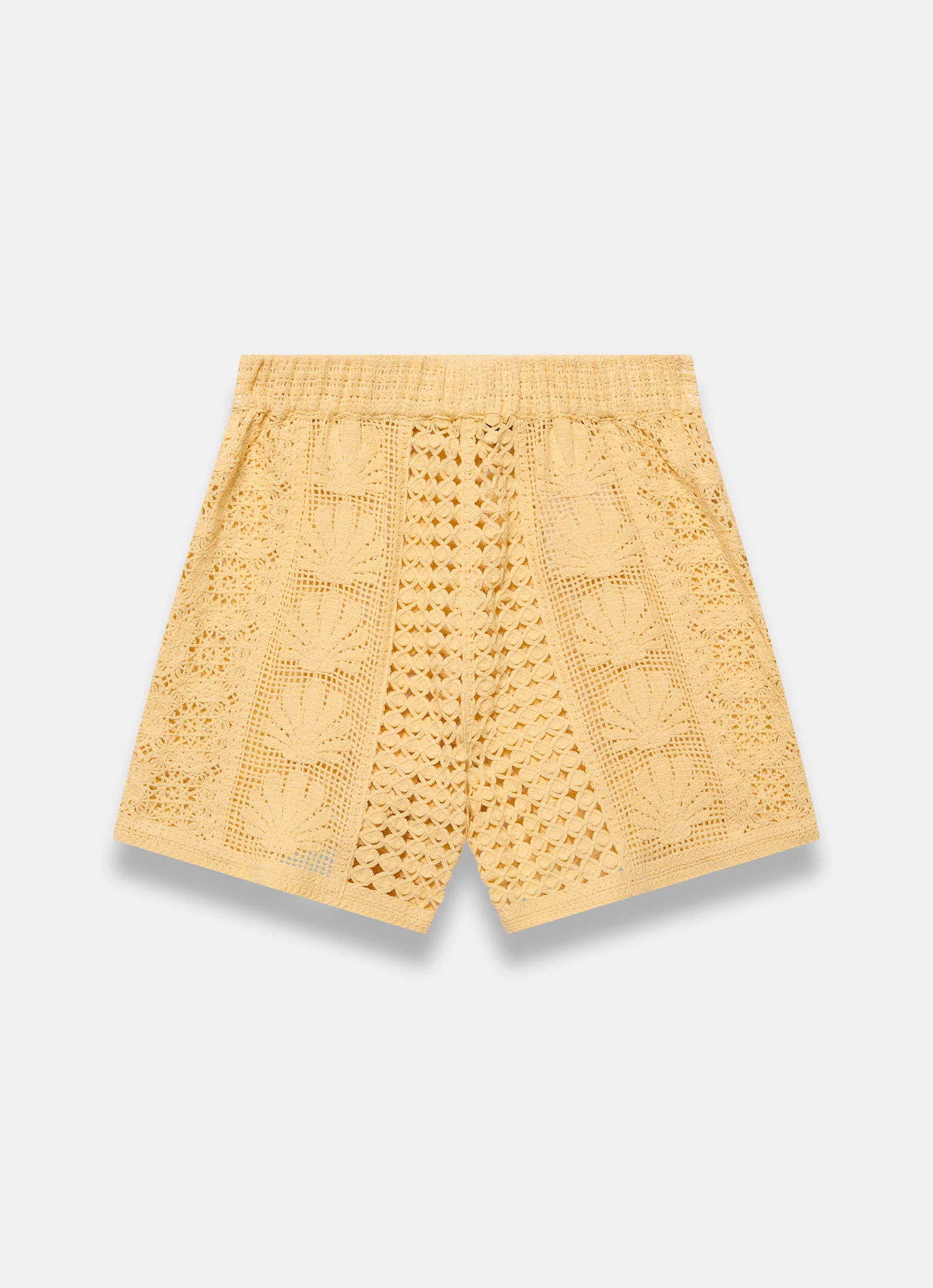 Yellow Crochet Shell Shorts - Image 7