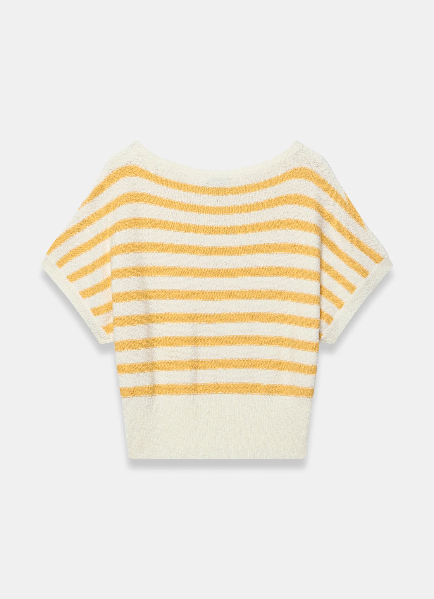 Yellow Striped Textured Knit Top - Image 8