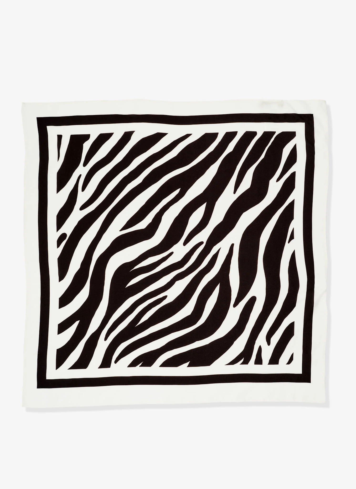 Zoe Zebra Print Satin Square Scarf - Image 2
